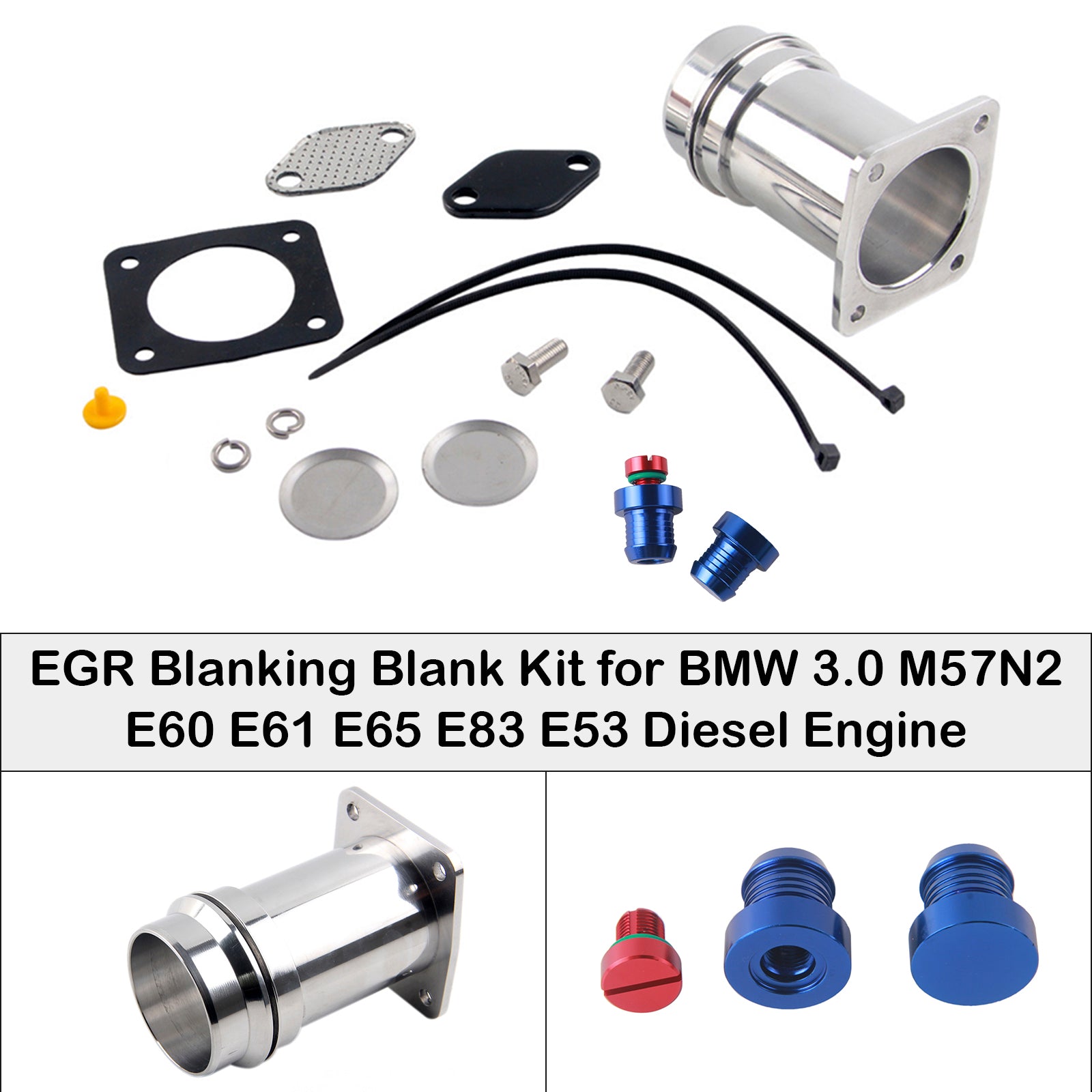 2002/9-2005/2 BMW x3 E83:3.0d M57N EGR Kit de relleno en blanco