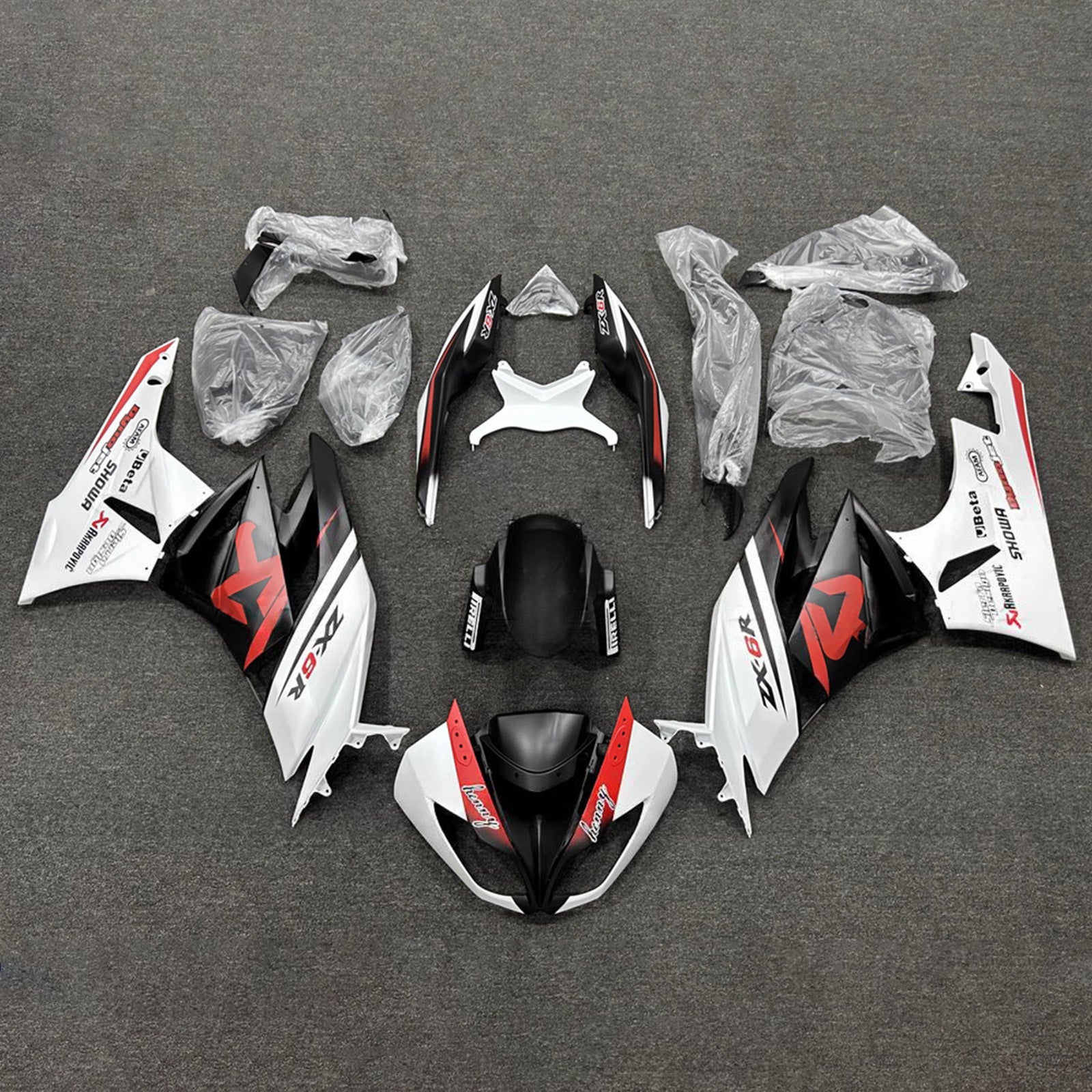 Injection Fairing Kit Bodywork Plastic ABS fit For Kawasaki ZX6R 636 2009-2012