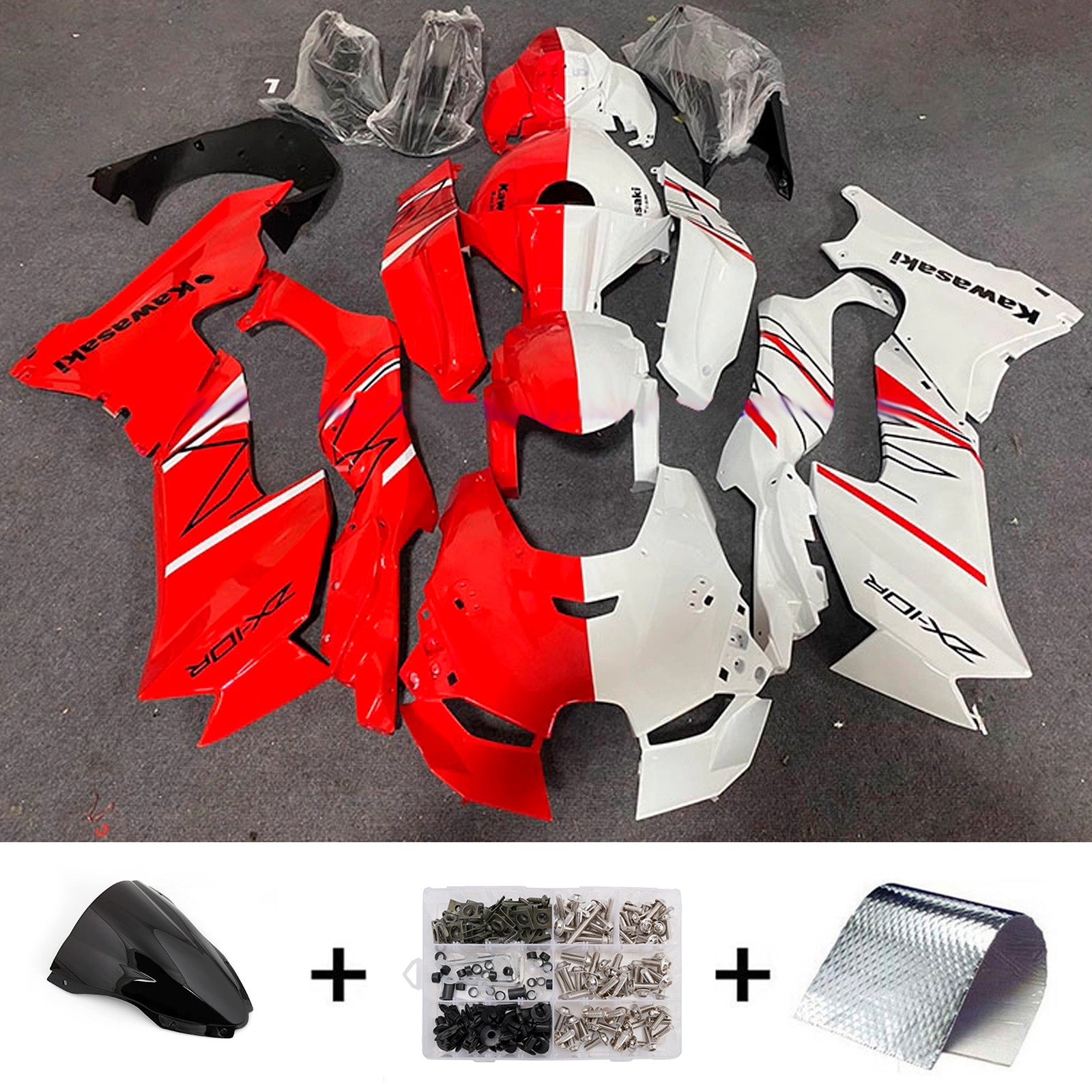 Kit carenatura iniezione Carrozzeria ABS adatto per Kawasaki ZX-10R ZX-10RR 2021-2025