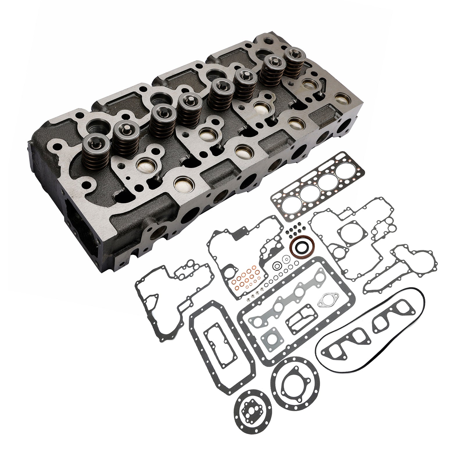 Complete cilinderkop + pakkingset voor Kubota V1902 Holland schranklader L555 L553