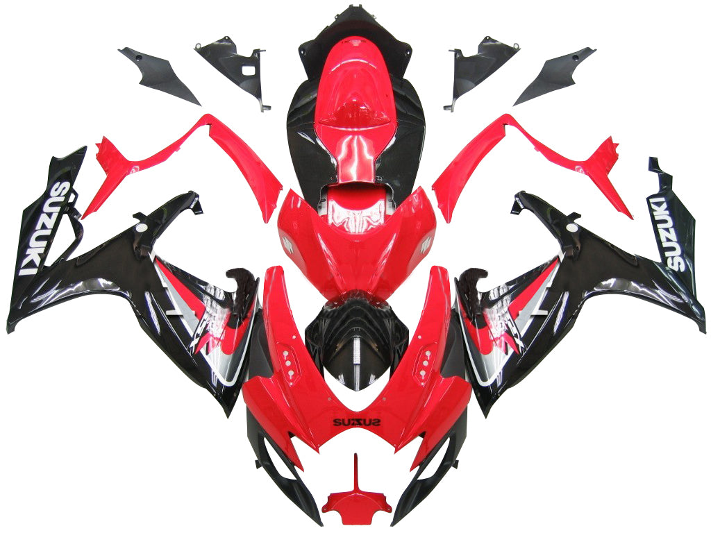2006-2007 Suzuki GSXR 600 750 Red & Black GSXR Racing Fairings Generic
