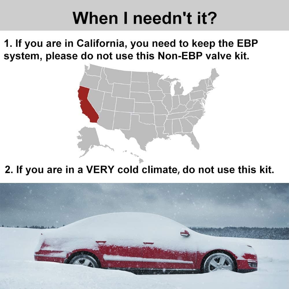 Sada ventilov bez EBP pre Ford 1999.5-2003 7.3L Powerstroke Diesel Turbo, podstavec + skrutky & Kryt výfuku