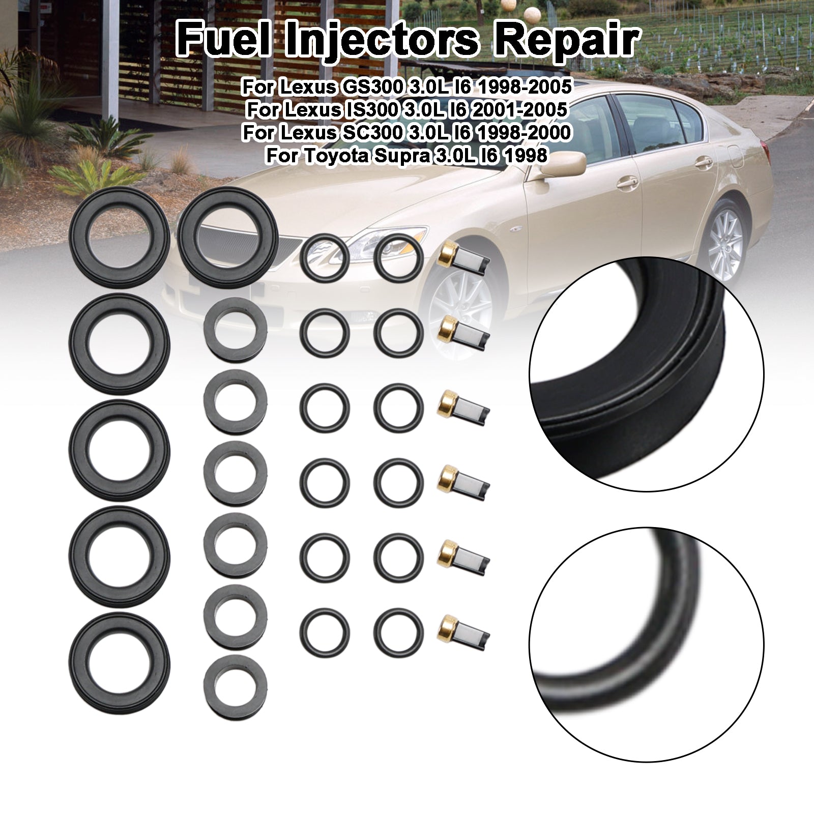 Bränsleinsprutningssats Fit Toyota Supra Fit Lexus SC300 IS300 3.0 98-05