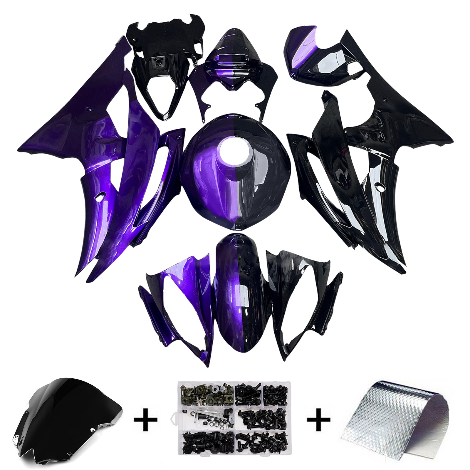 Kit de carénage d'injection carrosserie plastique ABS pour Yamaha YZFR6 YZF-R6 2008-2016