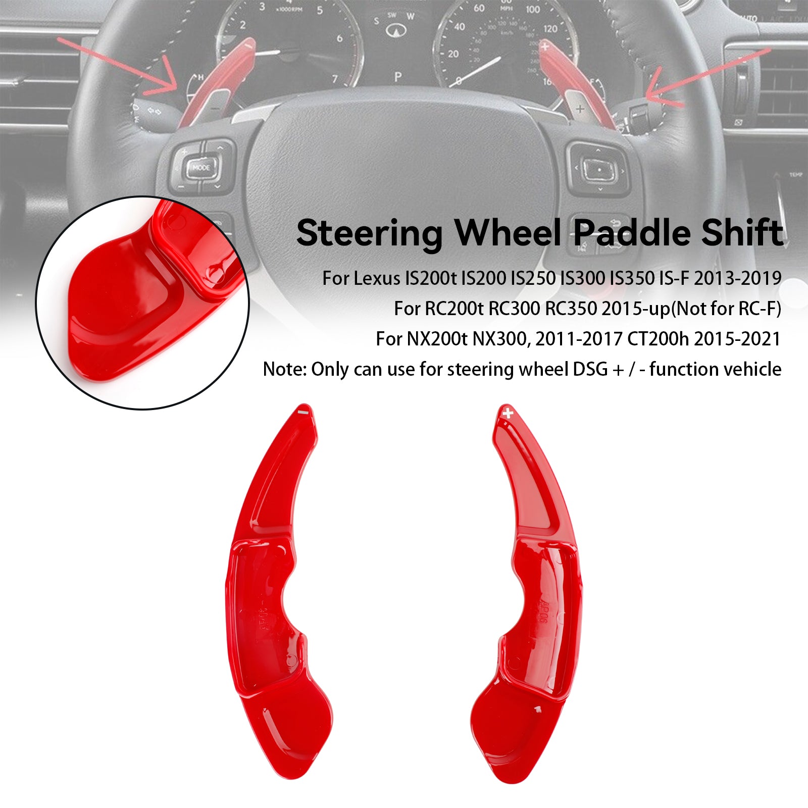 Stuurwielpaddle-shifterverlengingen voor Lexus IS RC RCF NX