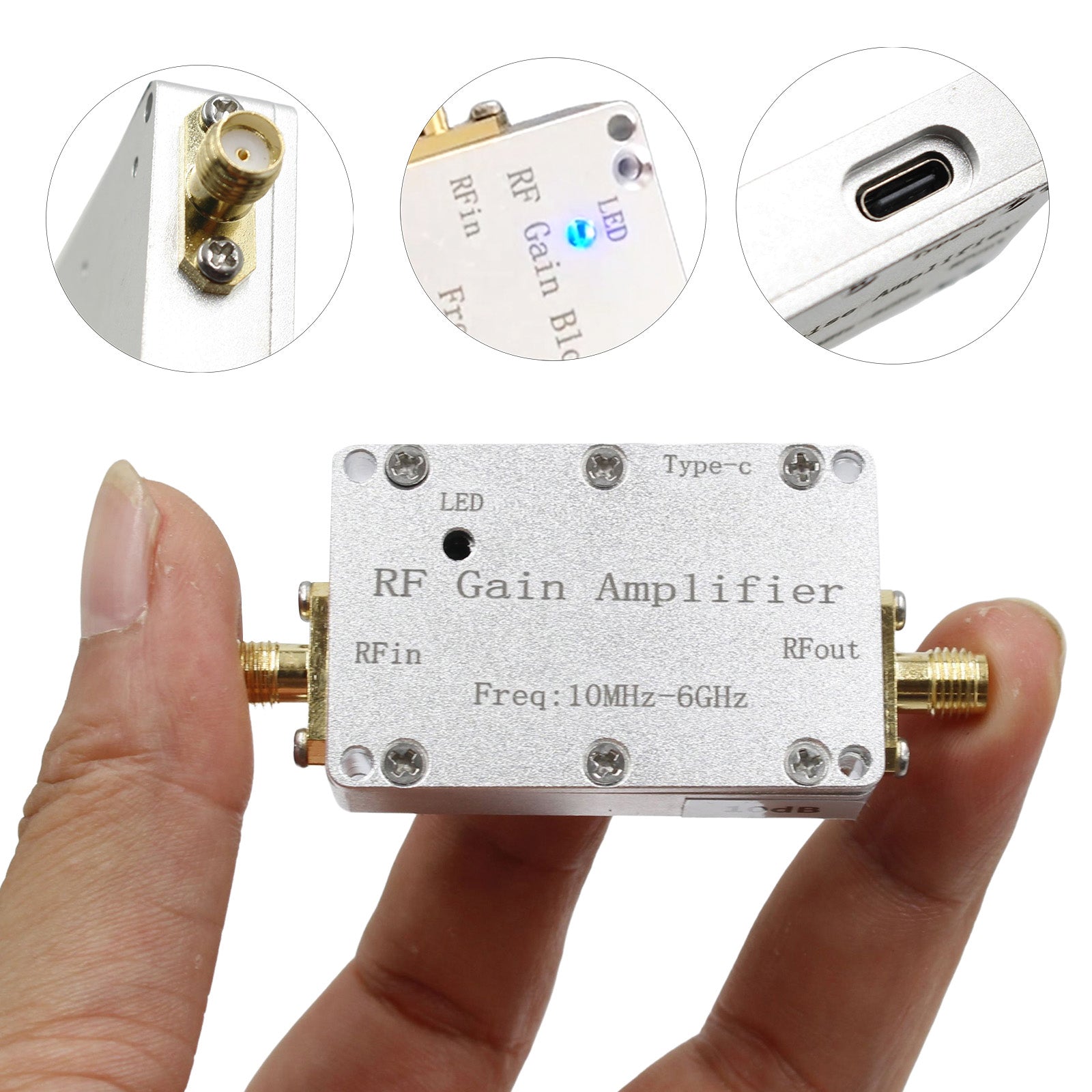 Amplificateur RF 10m-6GHz 10 dB 20db 30 dB 40 dB High gain Driver Receiving Amplificateur
