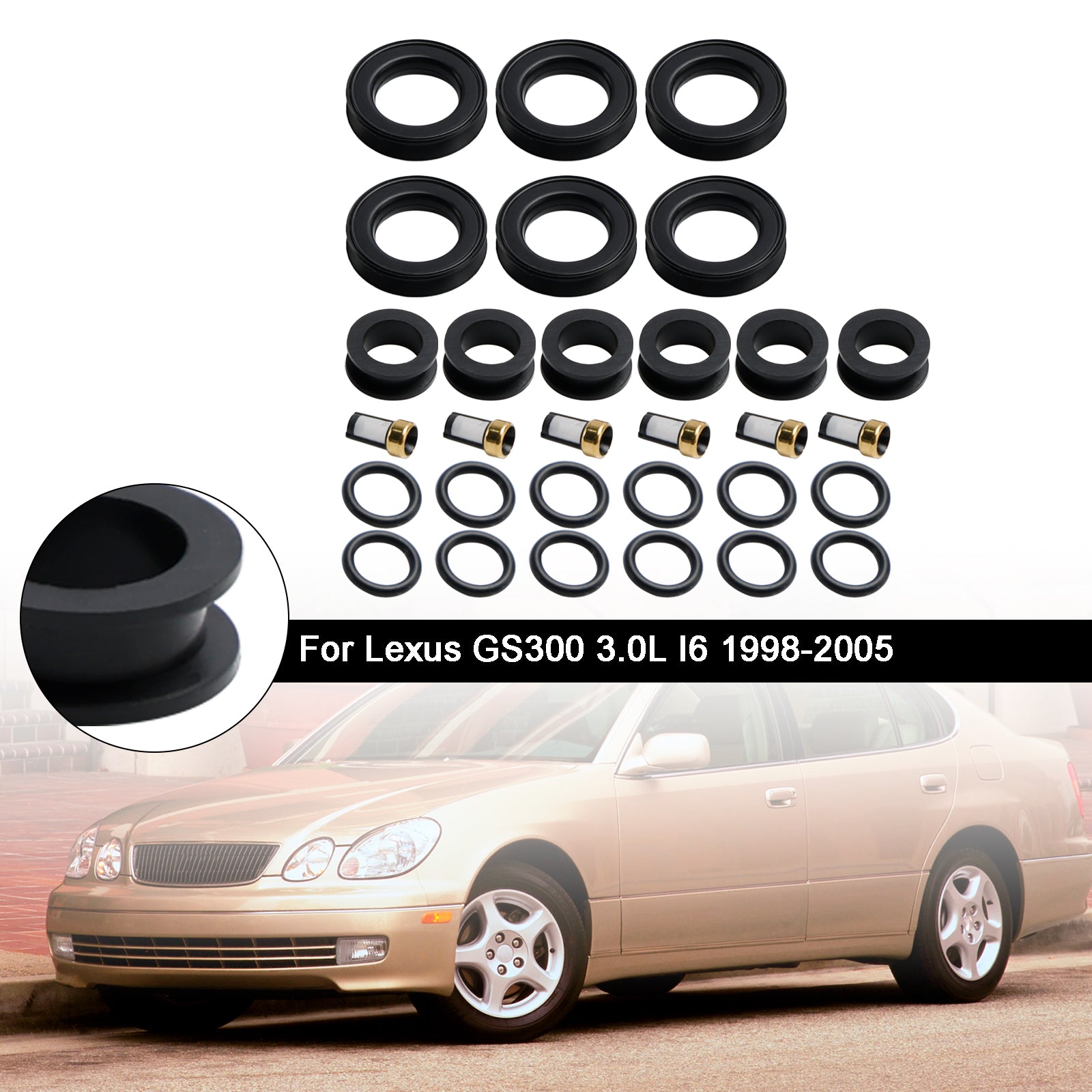 Bränsleinsprutningssats Fit Toyota Supra Fit Lexus SC300 IS300 3.0 98-05