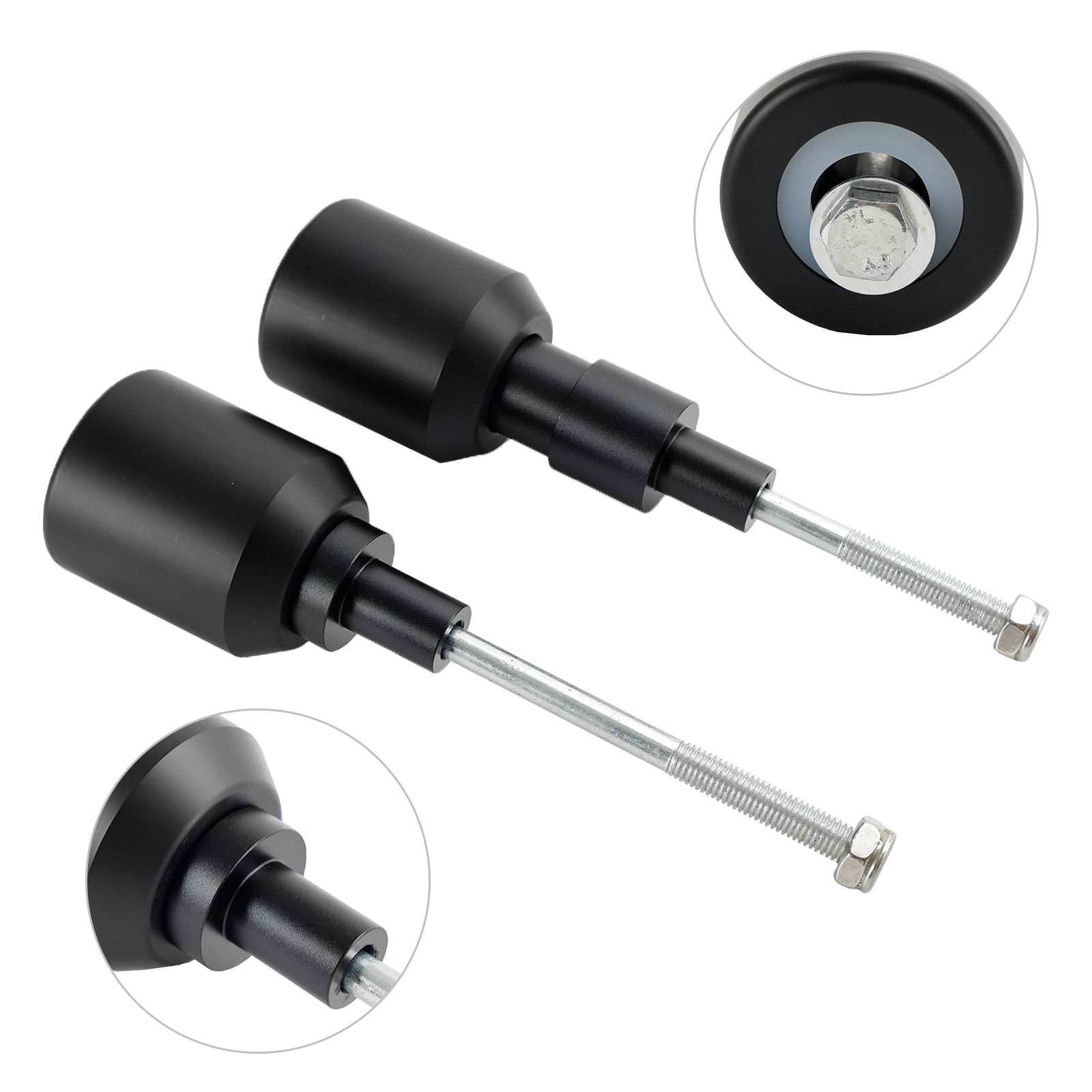 Crash Bobbin Protector Slider Aluminium Black for Kawasaki Z650 Ninja 650 17-23