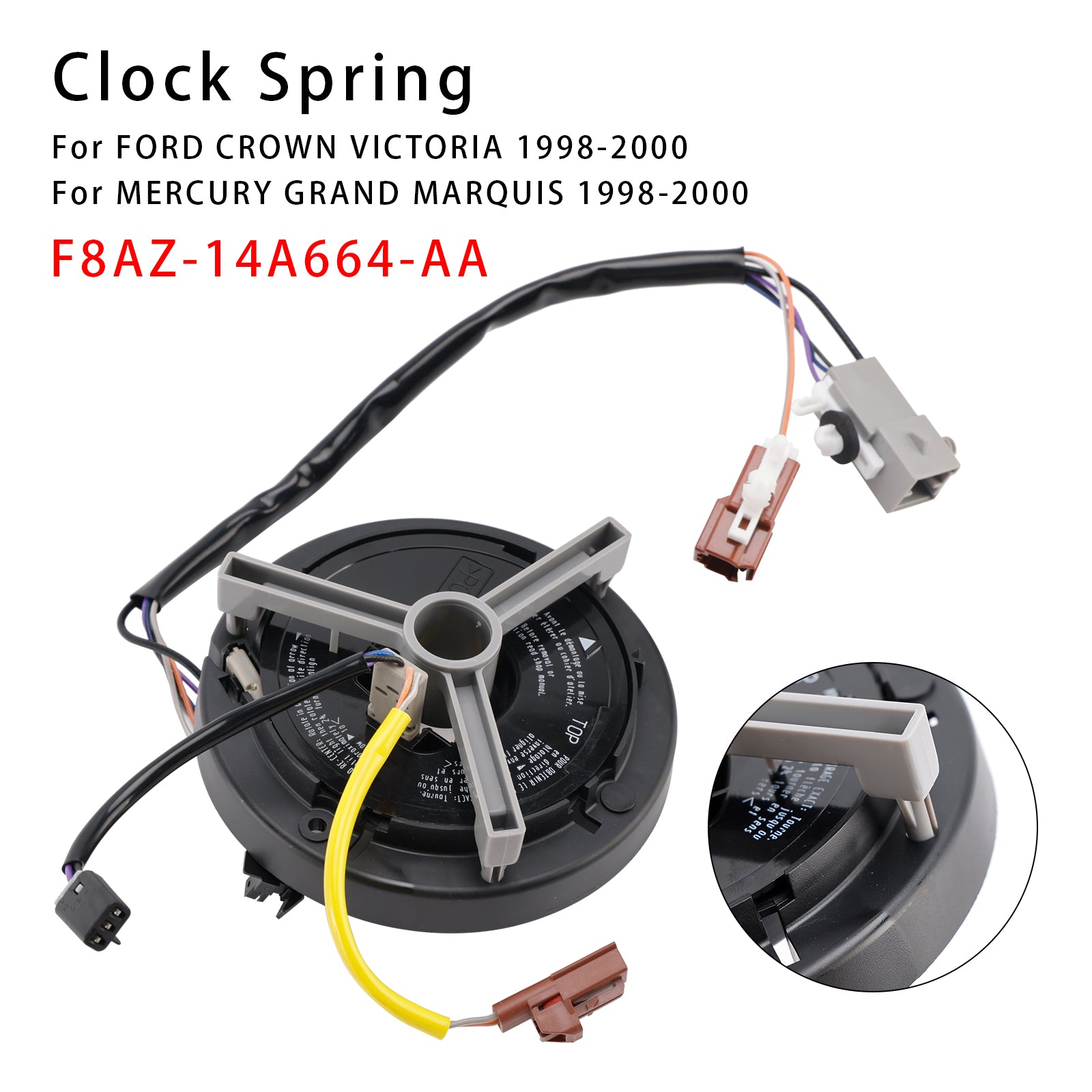 F8AZ-14A664-AA Clock Spring For Ford Victoria Mercury Grand Marquis 1998-2000