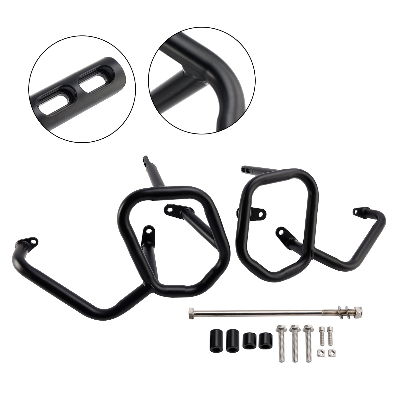 2024-2025 Triumph Scrambler 400X motorskyddsram anti-crash stötfångare = svart