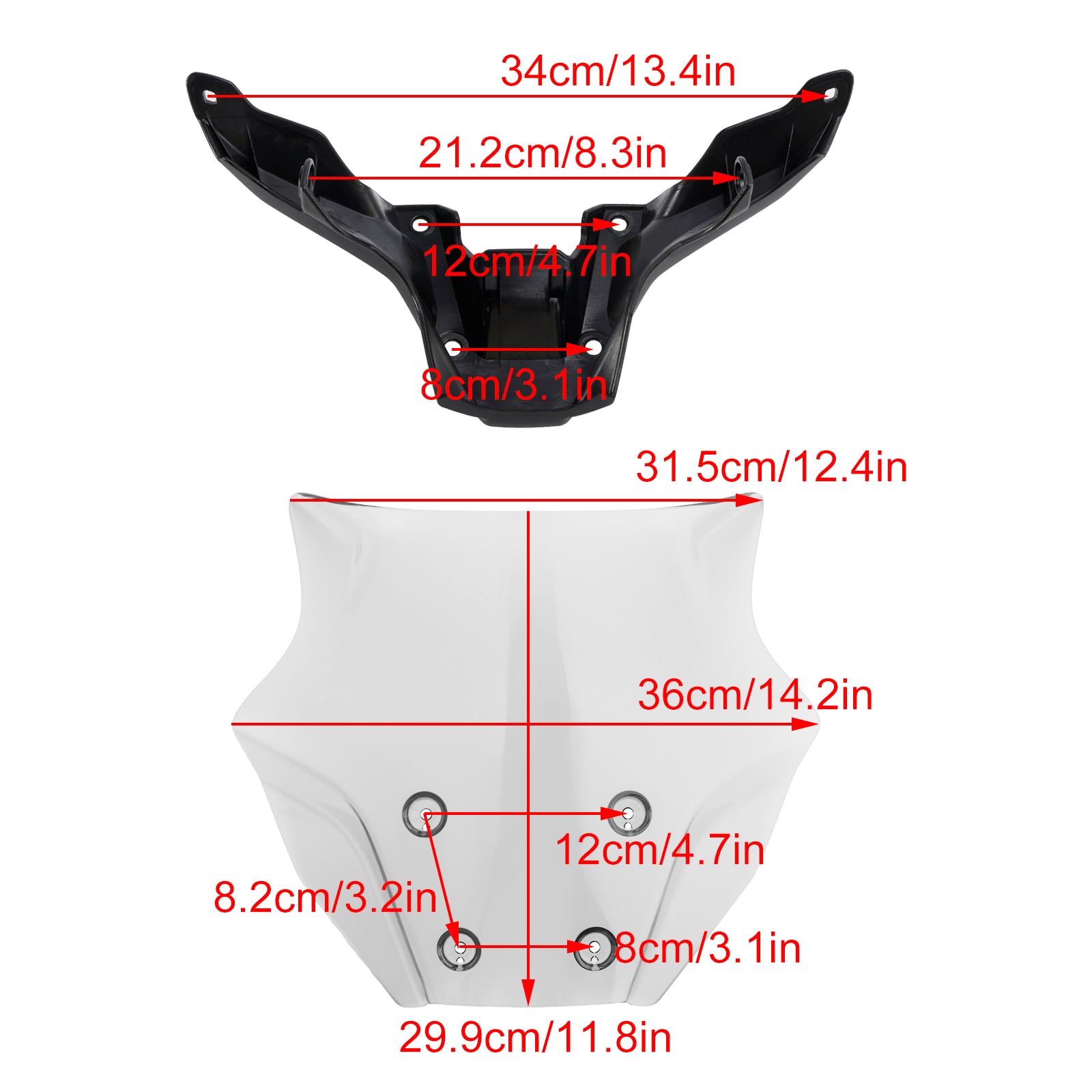 2024-2025 YAMAHA MT-09/SP Windshield WindScreen + Bracket