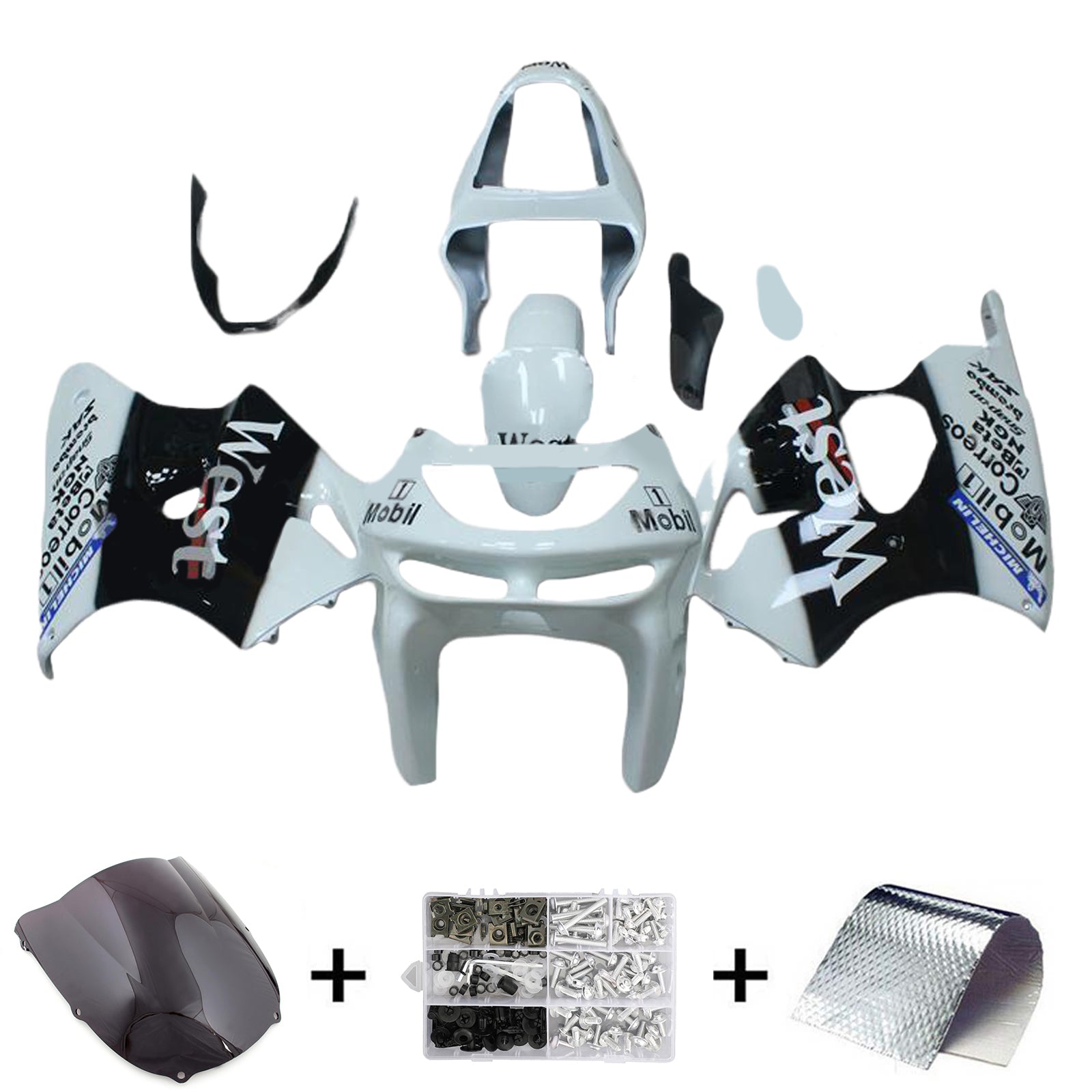 1998-1999 KAWASAKI ZX6R Injektion Fairing Kit Bodywork Plastic ABS
