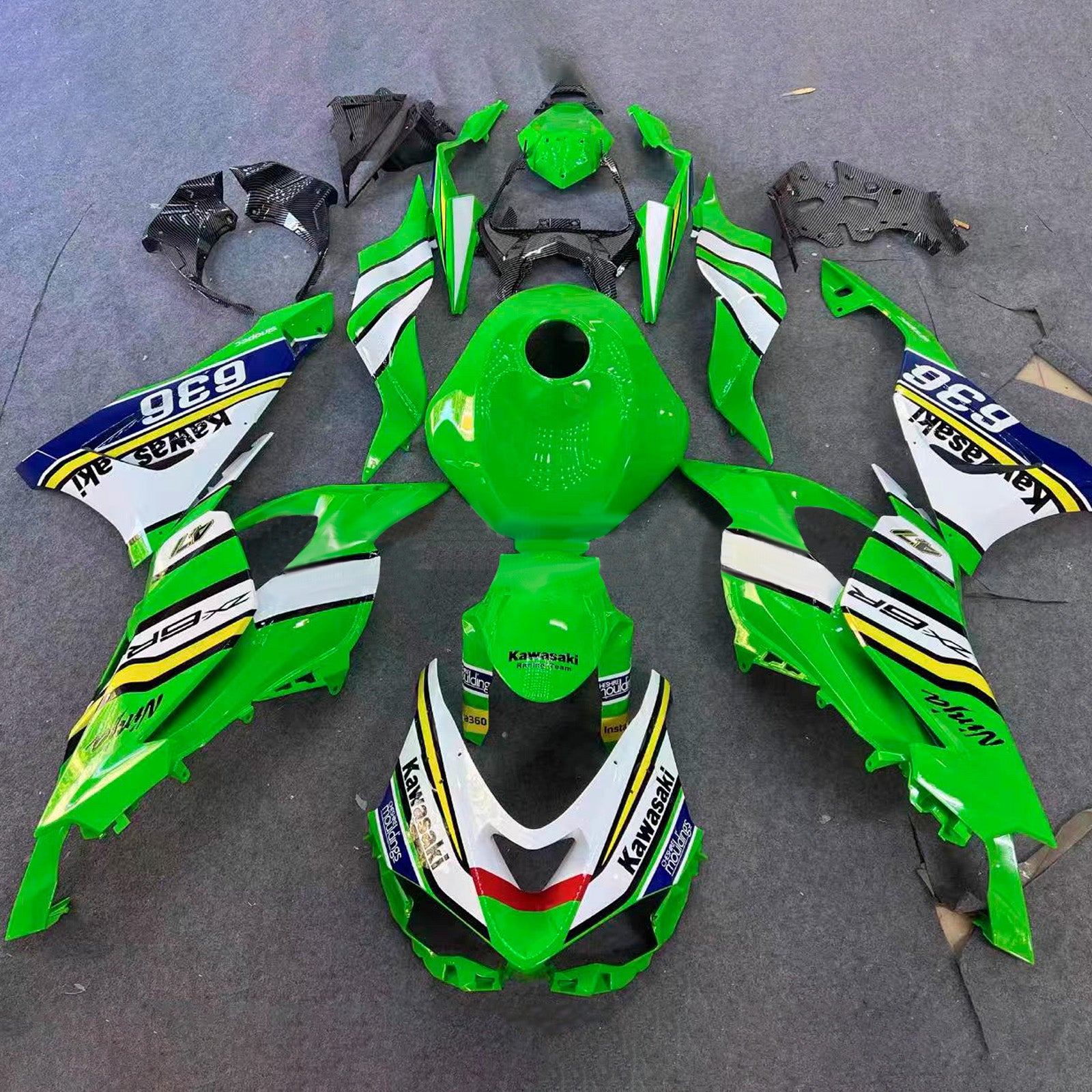Kit carenatura iniezione carrozzeria in plastica ABS adatta per Kawasaki ZX-6R 2024-2025