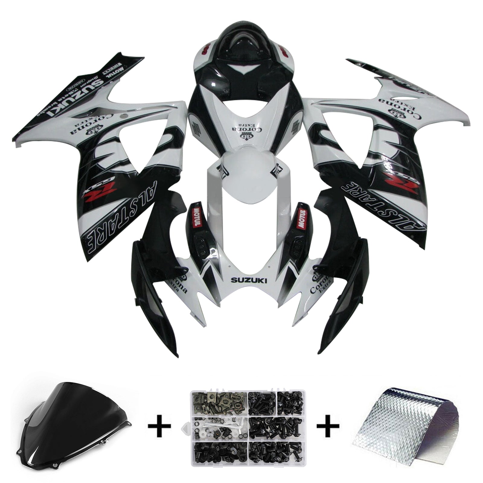 2006-2007 Suzuki GSXR 600/750 K6 Injektionsmässa Kit Bodywork Plastic ABS