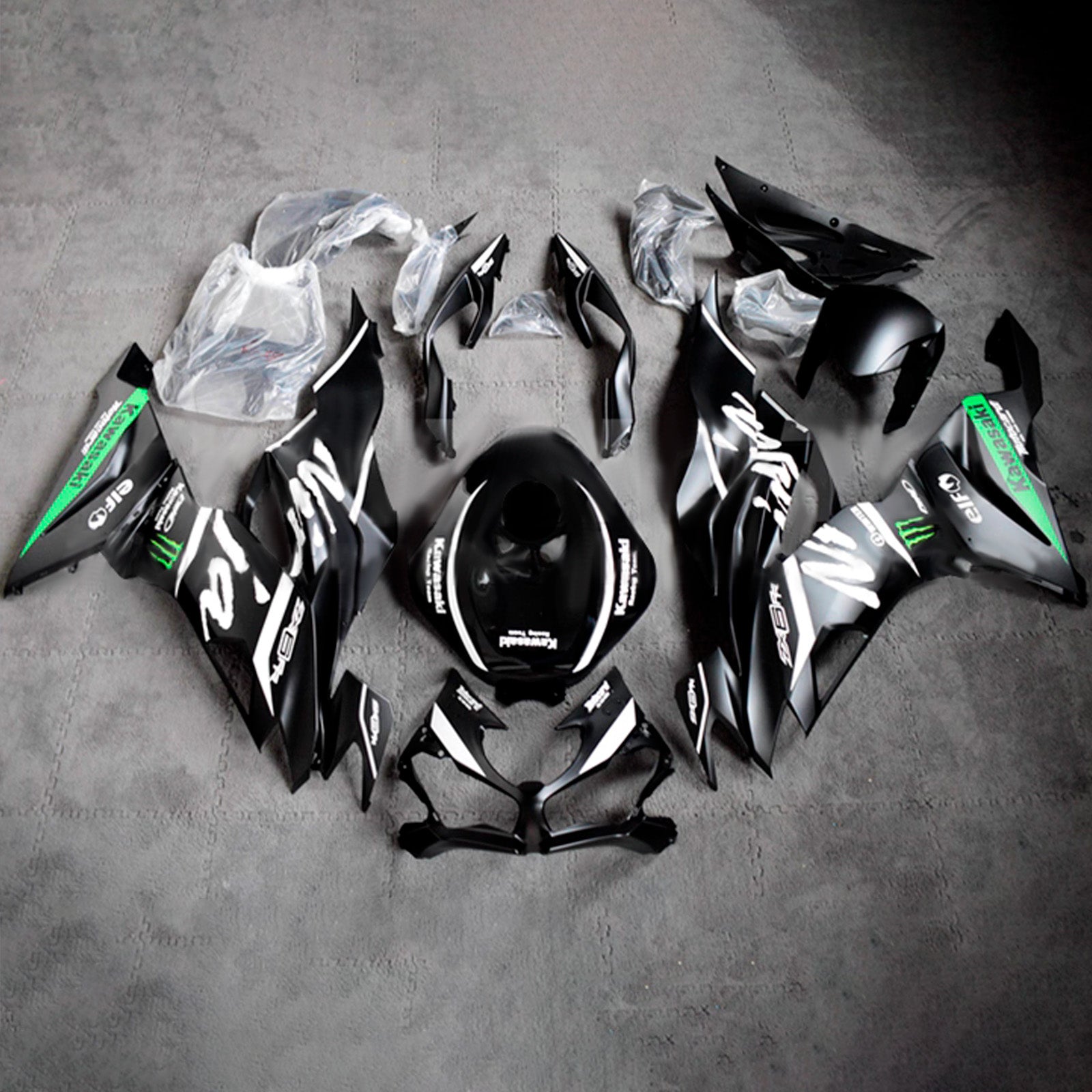 Injection Fairing Kit Bodywork Plastic ABS fit For Kawasaki ZX6R 2019-2023
