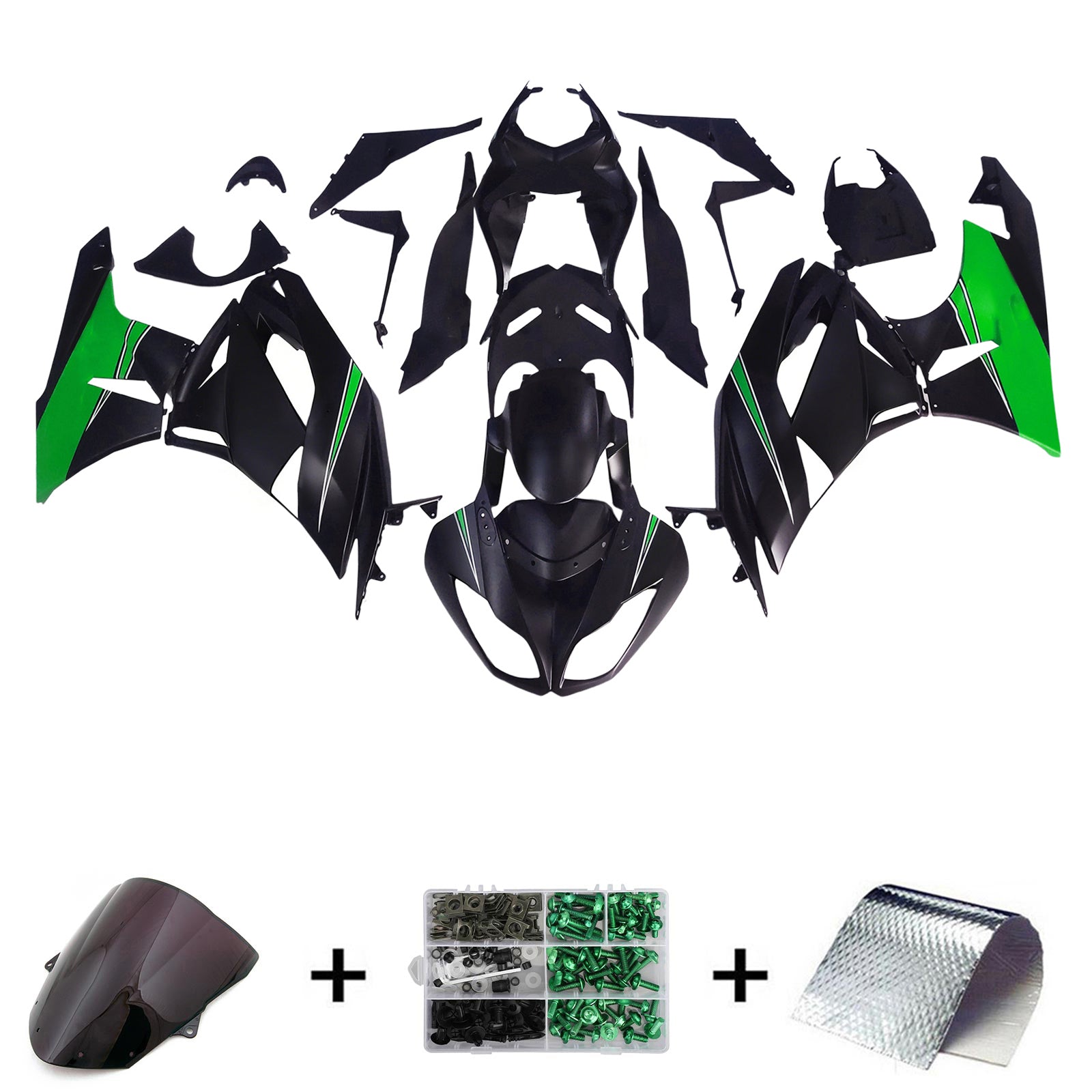 Injection Fairing Kit Bodywork Plastic ABS fit For Kawasaki ZX6R 636 2009-2012