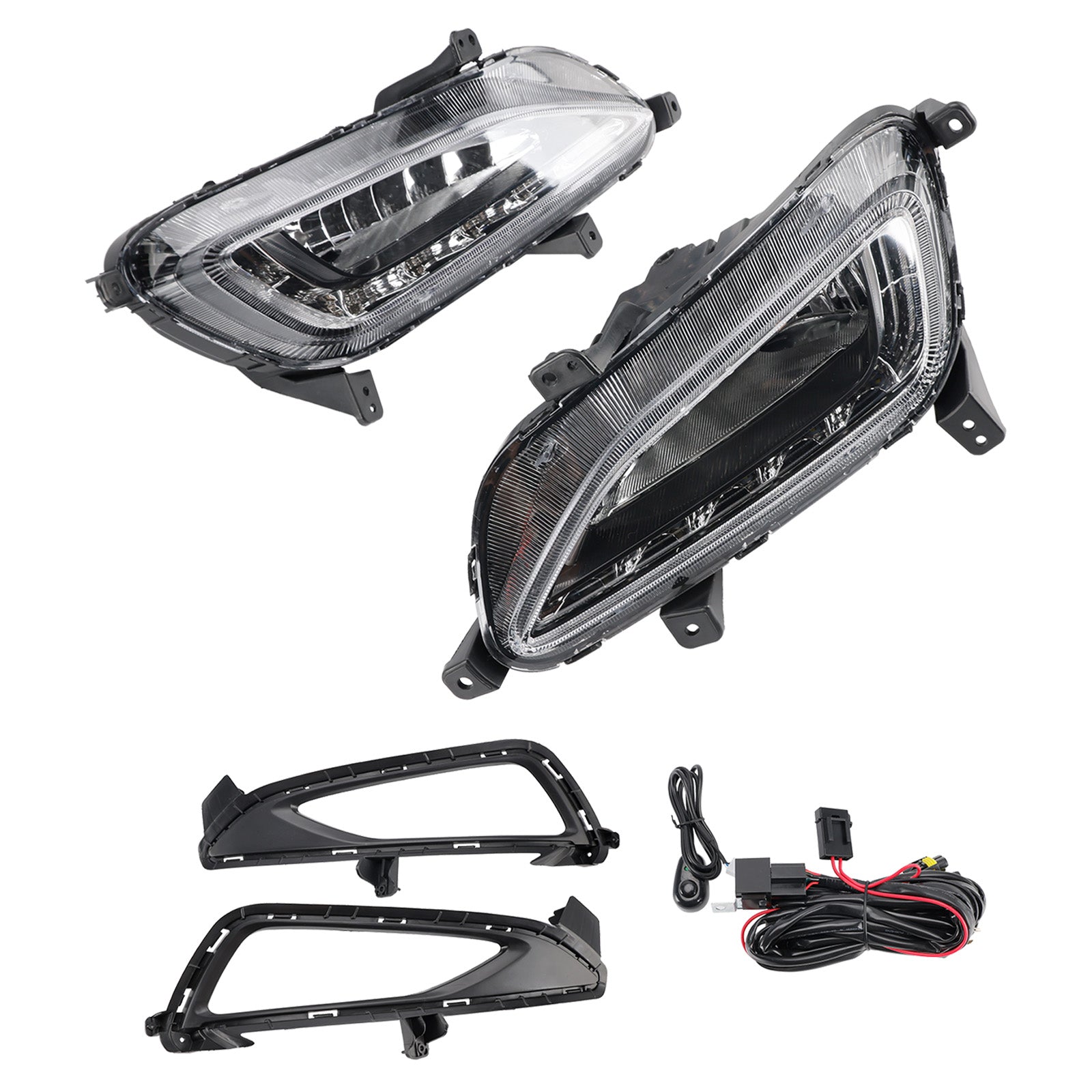 Luces antiniebla LED para Hyundai Tucson 2016-2018, luces de parachoques delantero con DRL 86525-D3200 5000K-7000K