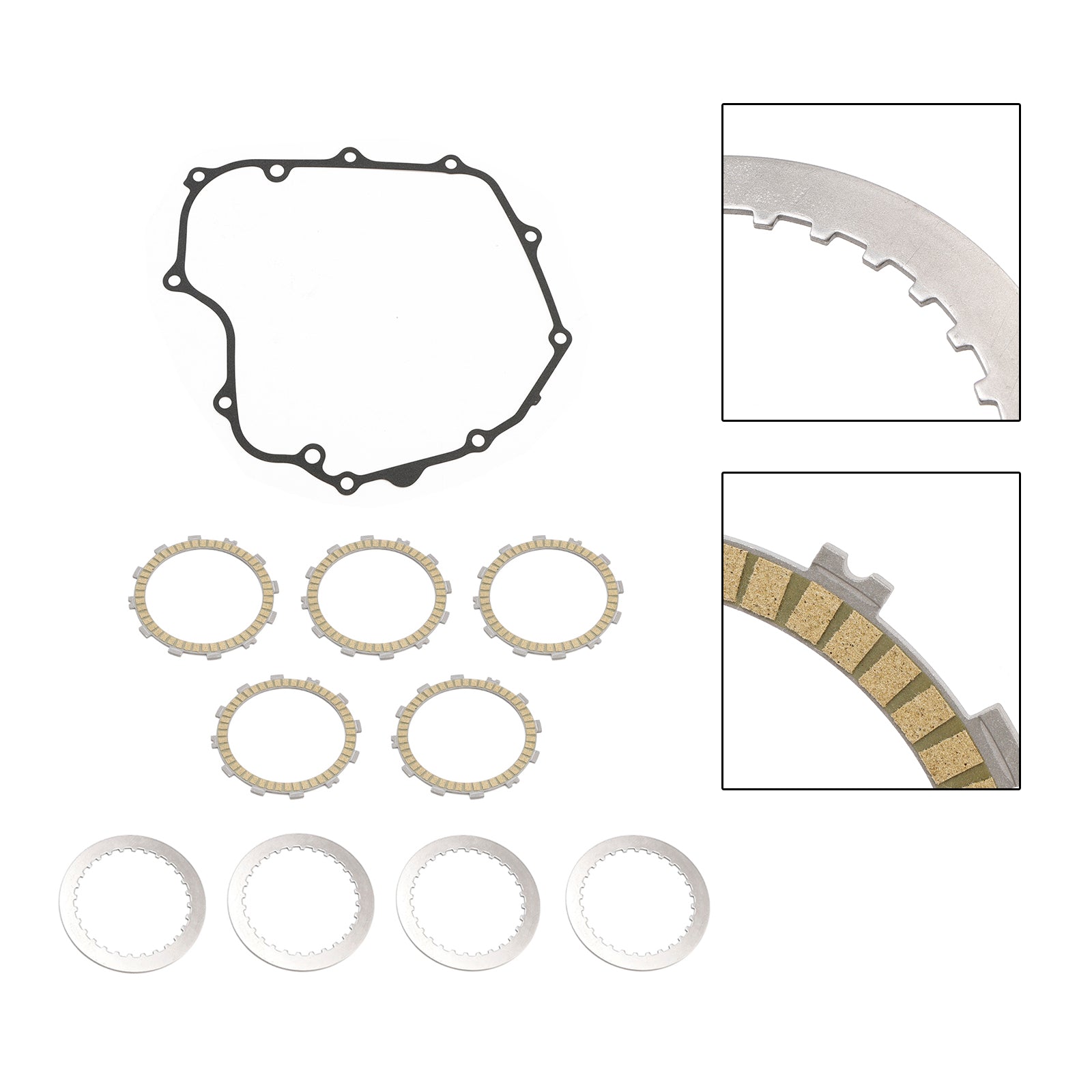Kopplingsfriktionsplattor och packningssats för Kawasaki ER250 Z250 Ninja 250 2013-14