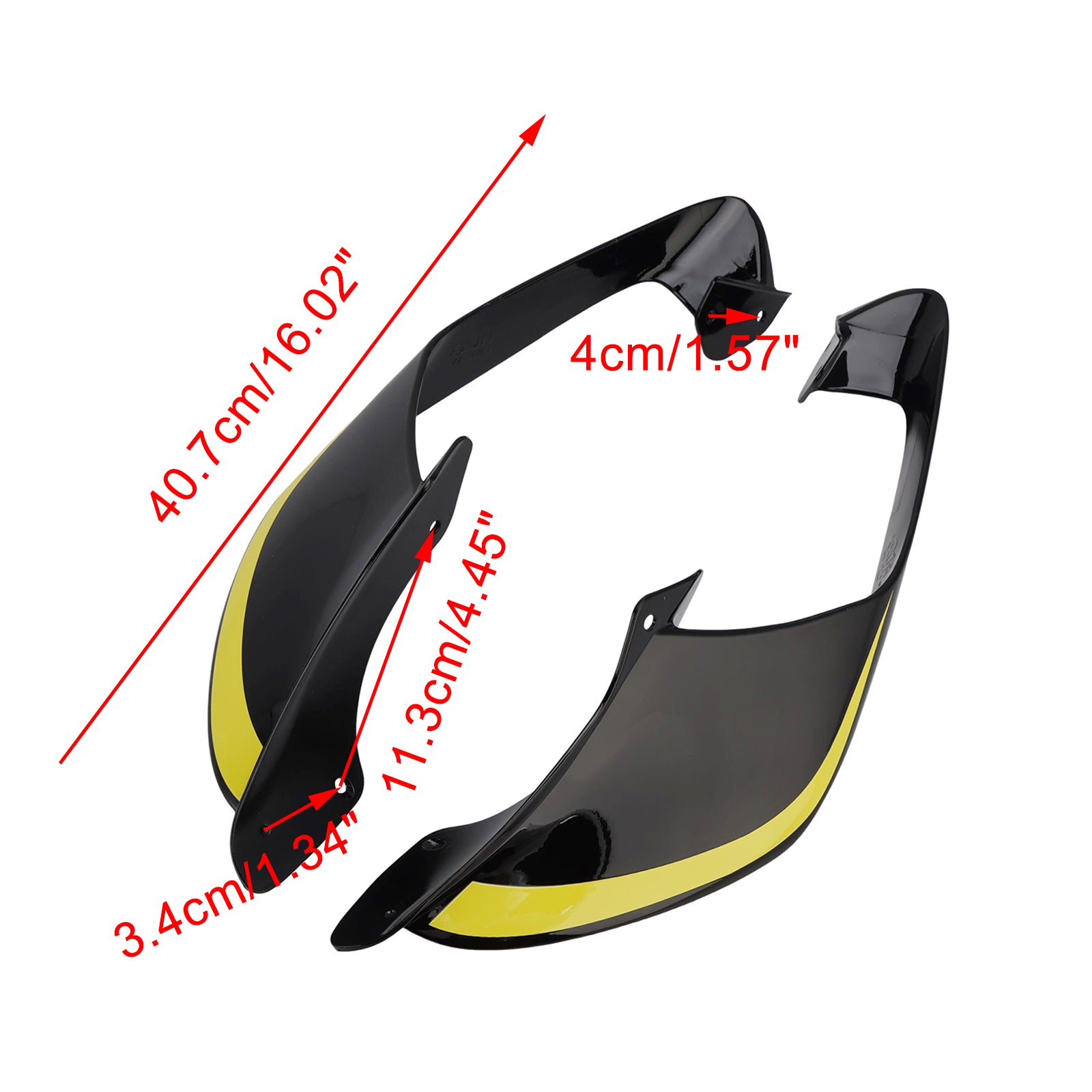 2021-2024 Yamaha YZF R1 R1M ailes latérales avant ailes becquet carénage