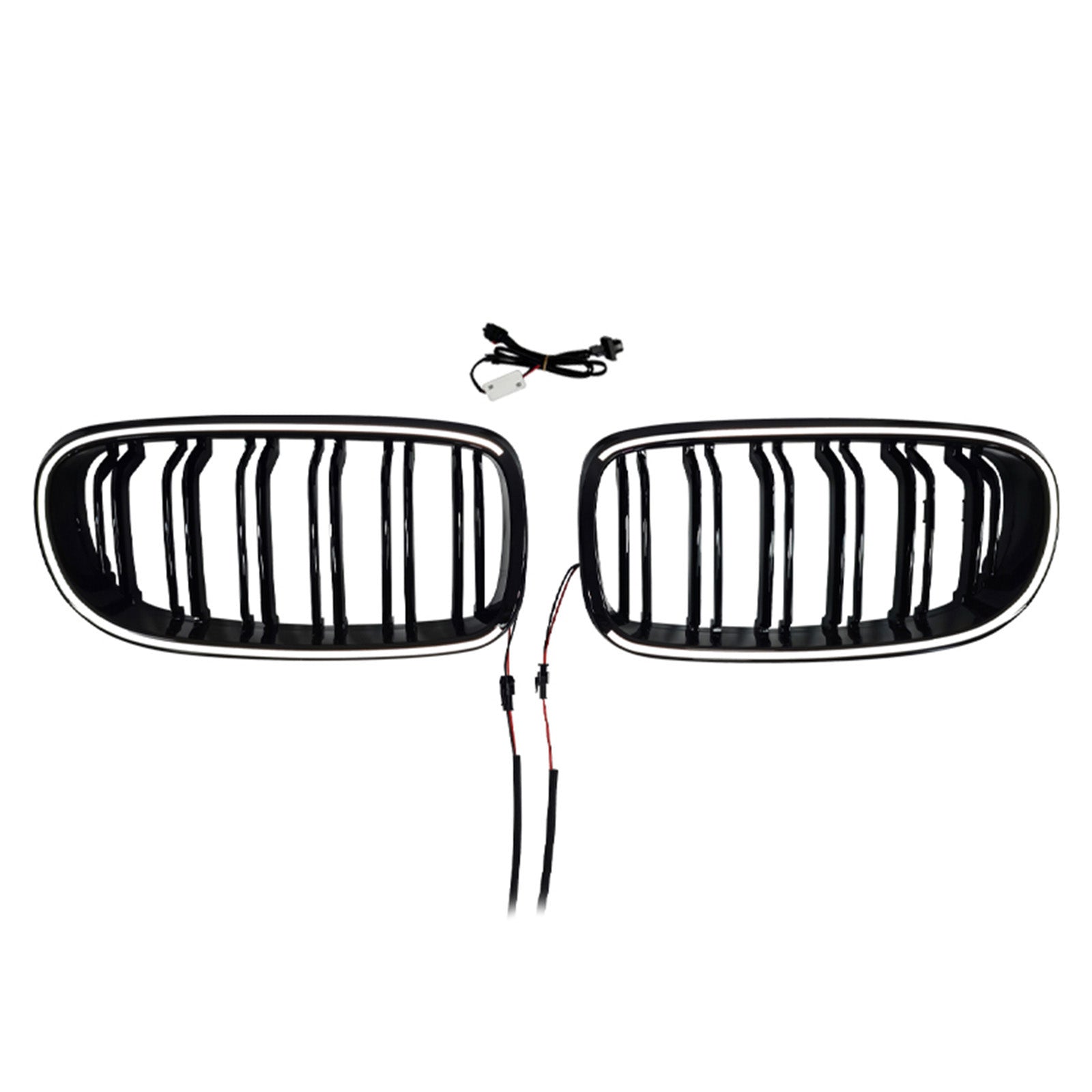 Double Rib Front Kidney Grill Grille Fit BMW 3 Series E90/E91 2009-2011 LCI