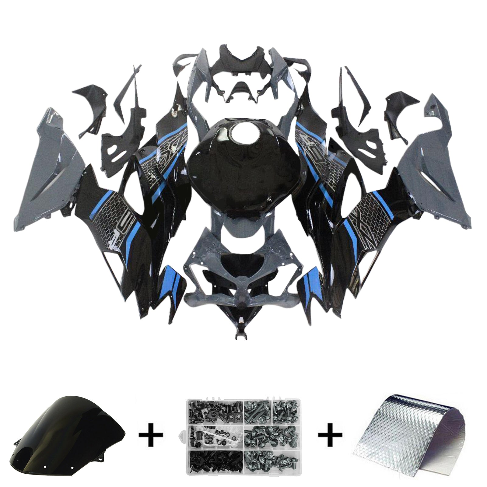 2019-2023 KAWASAKI ZX6R Injektion Fairing Kit Bodywork Plastic ABS