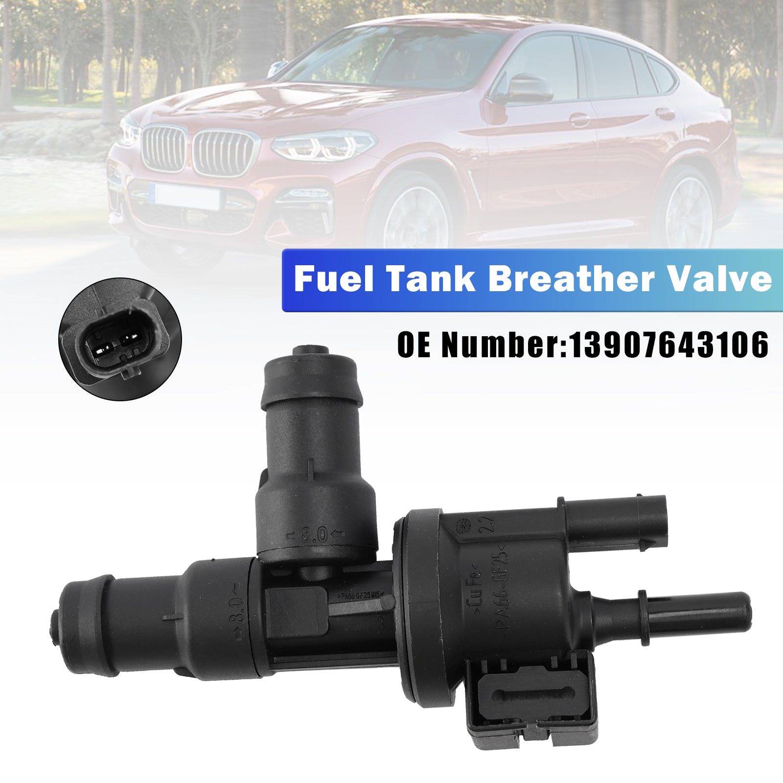Valve de reniflard de réservoir de carburant 13907643106, pour BMW 230I 330E 430I 740I X3 2018 – 2022