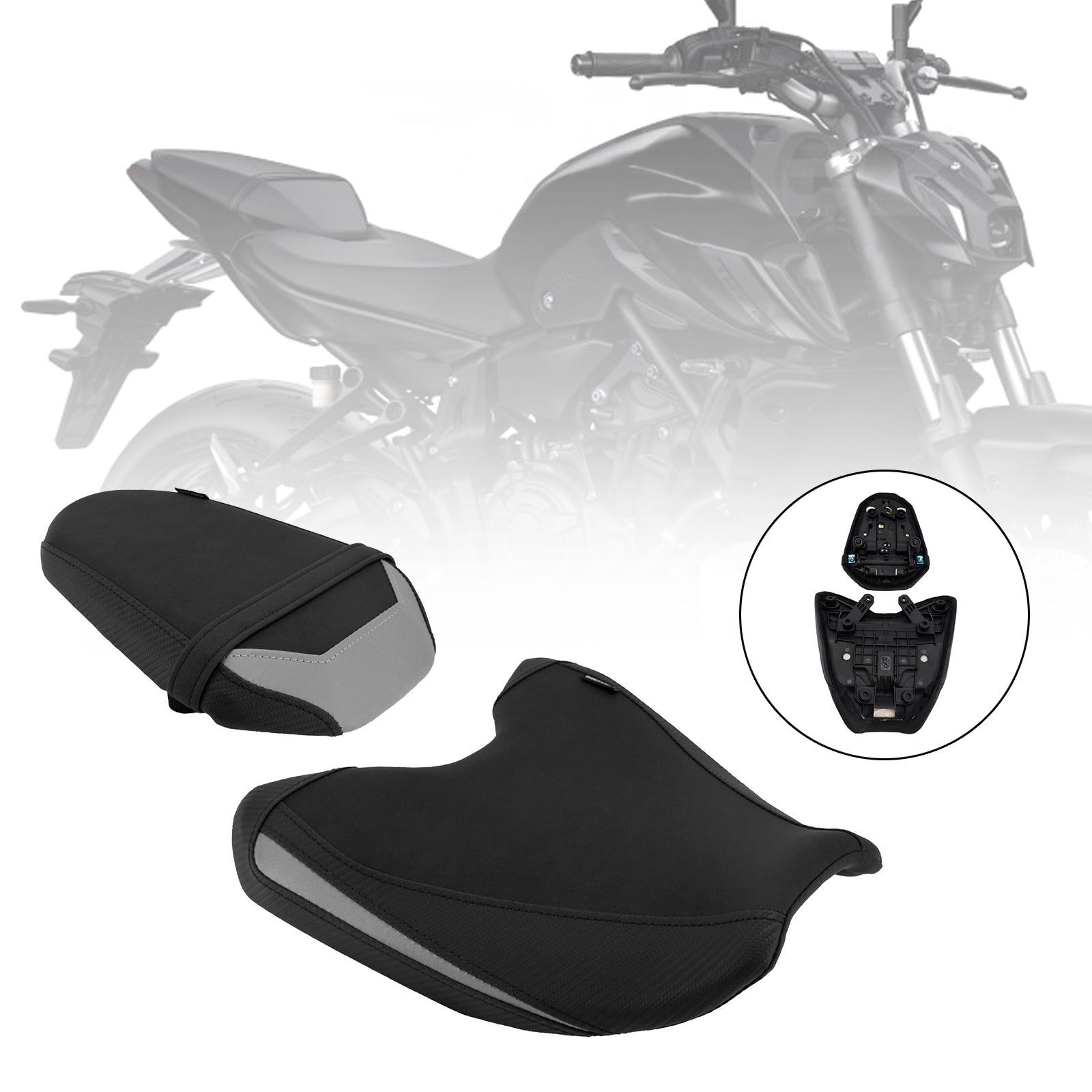 Driver&Passenger Seat Kit Rear Cushion For Yamaha Mt-07 2025-2026 689Cc