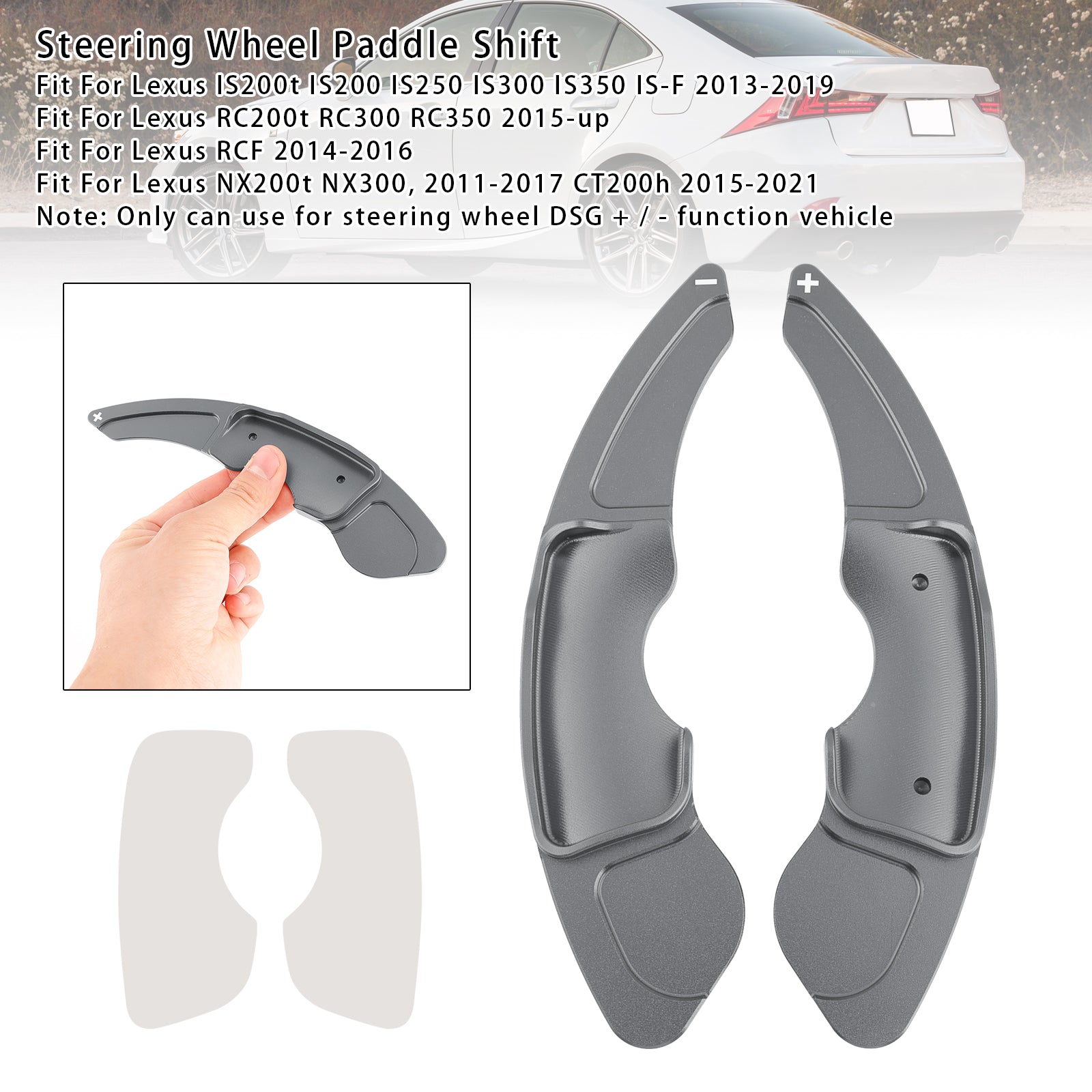 Stuurwielpaddle-shifterverlengingen voor Lexus IS RC RCF NX