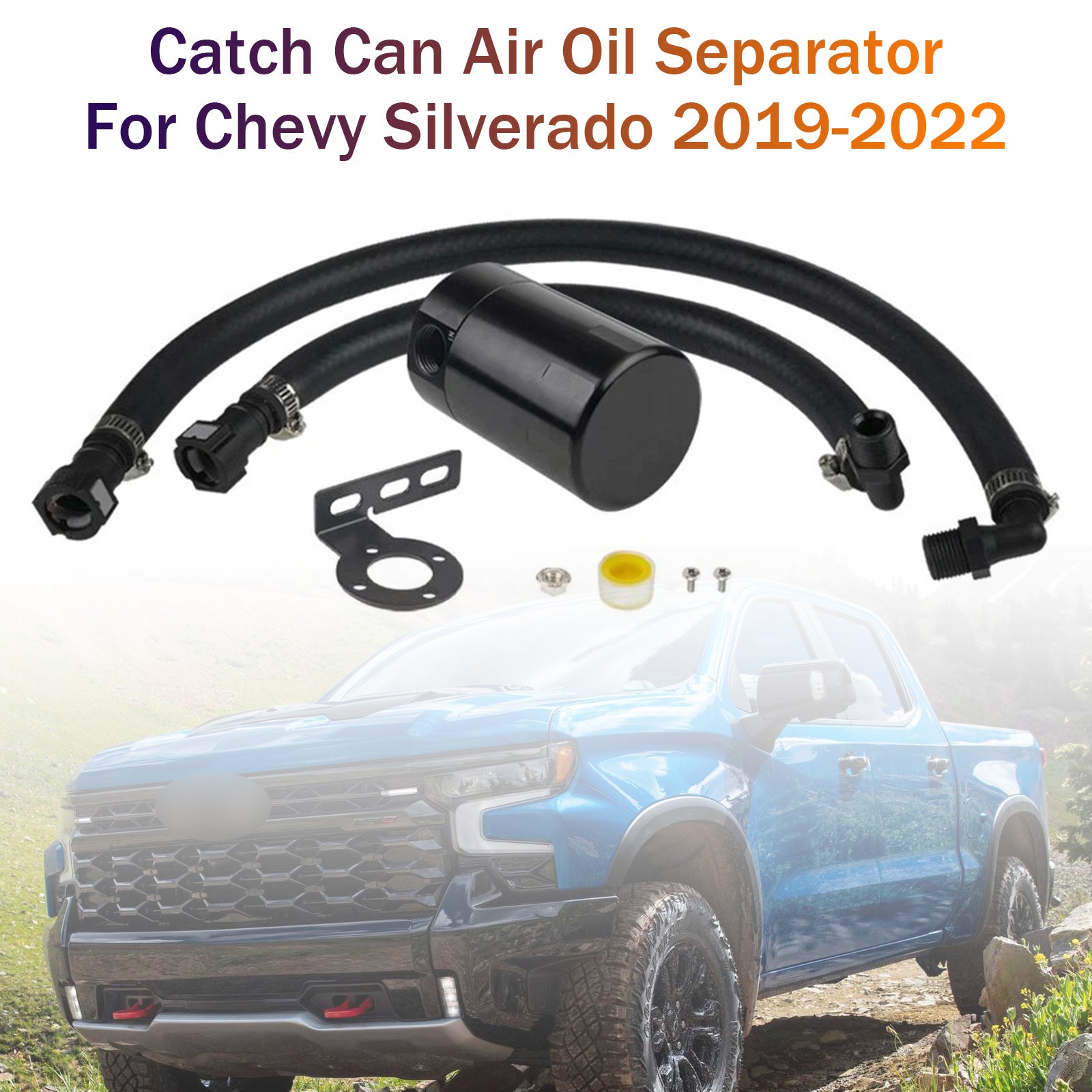 Séparateur d'huile et d'air Catch Can pour Chevy Silverado 2019 – 2022