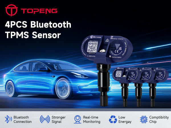 2021-2024 Tesla Model X 4Pcs Bluetooth TPMS Tire Pressure Sensor