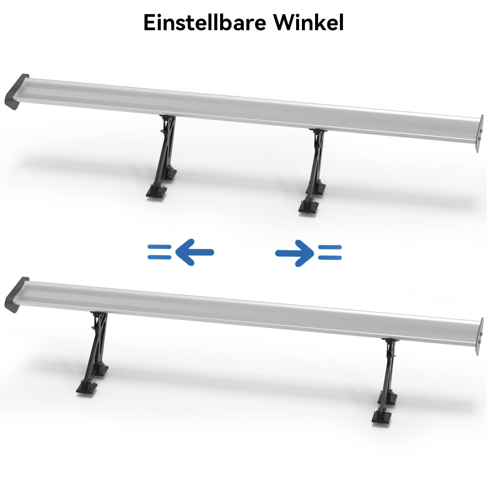 Universele Sedan Aluminium GT Kofferbakvleugel Racing Spoiler Zilver #E1 Generiek