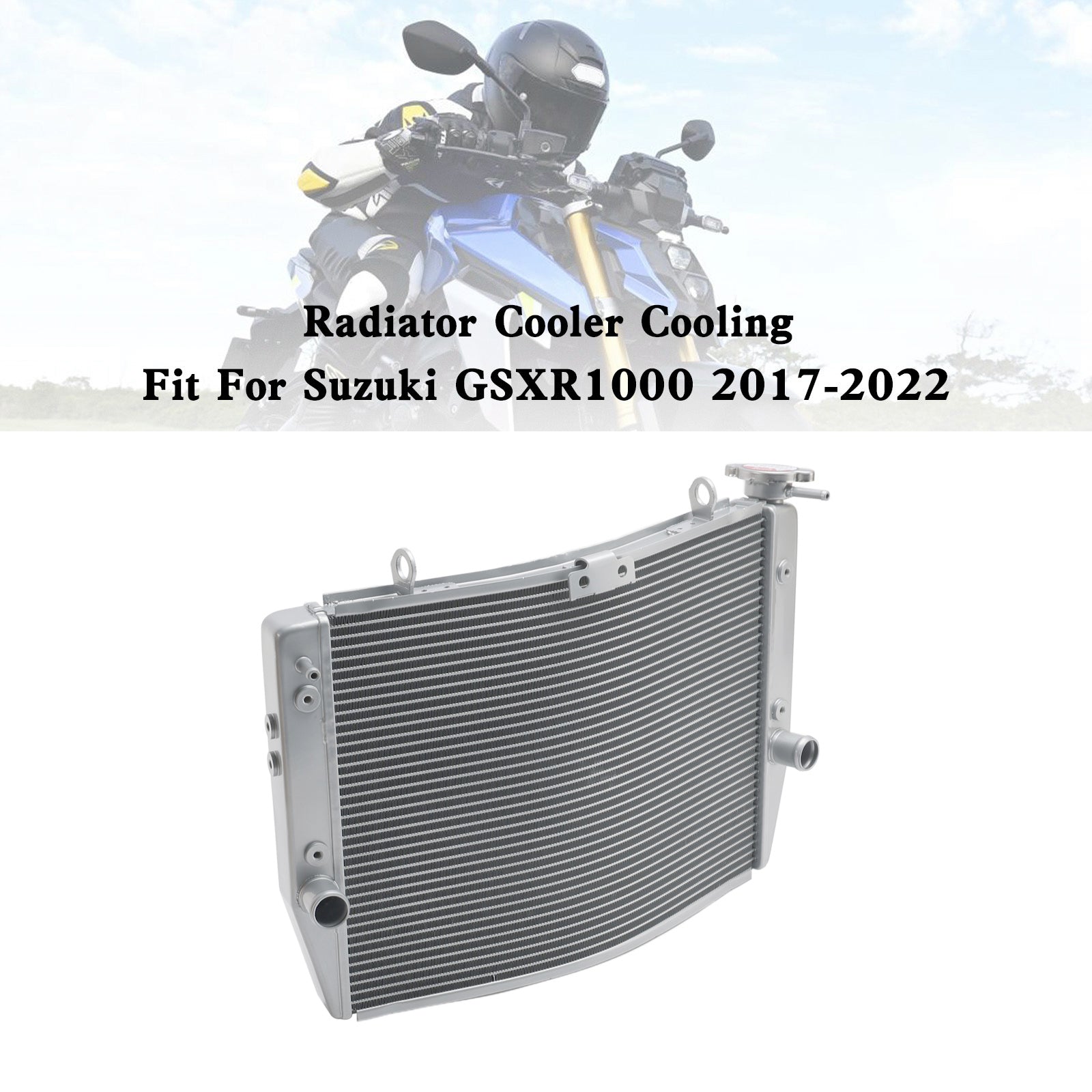 2017-2022 Suzuki GSXR 1000 GSX-R K11 Silver Motor Radiator kjøligere kjøling