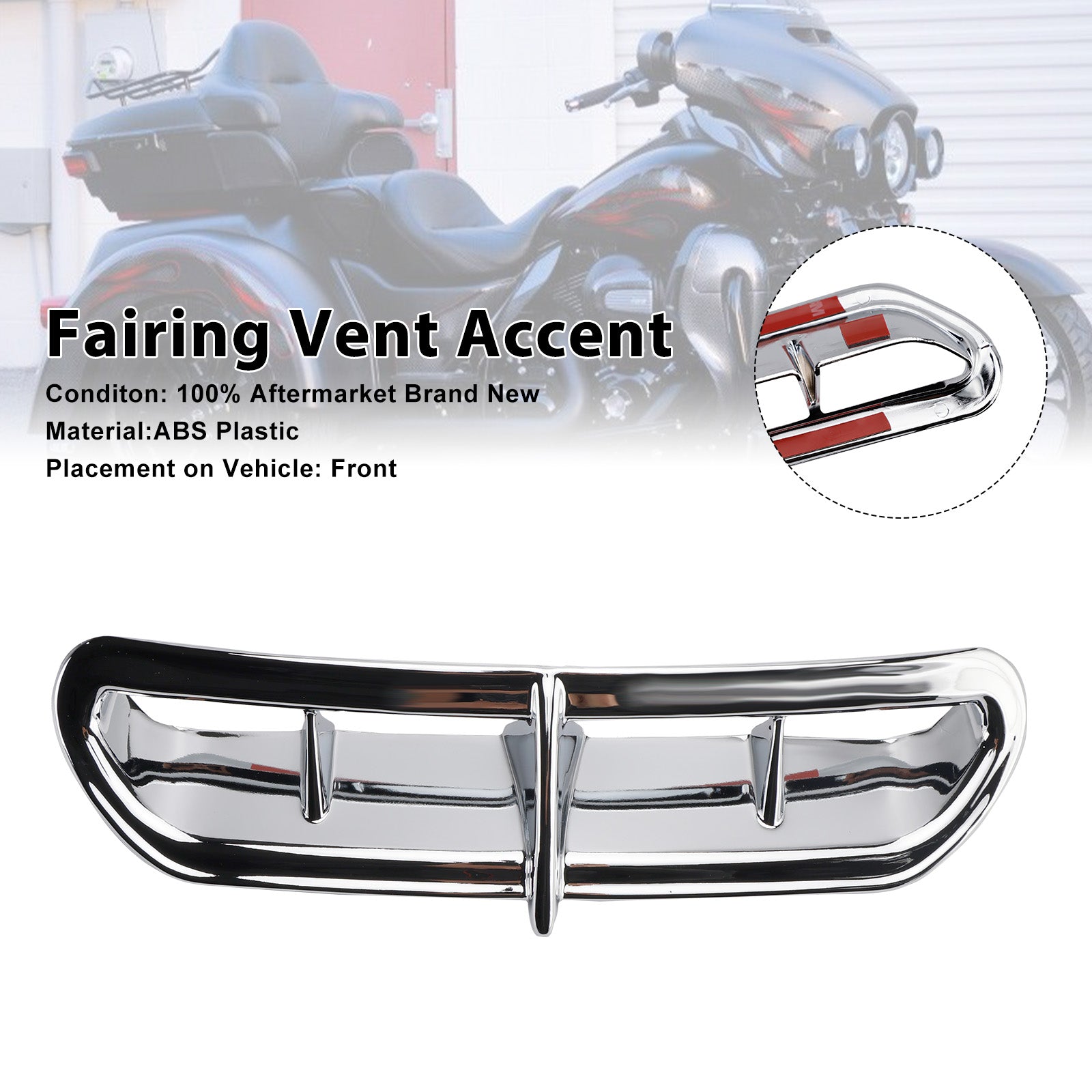 Fairing Vent Accent For Touring Electra Street Trike Glide Ultra 2014-2022