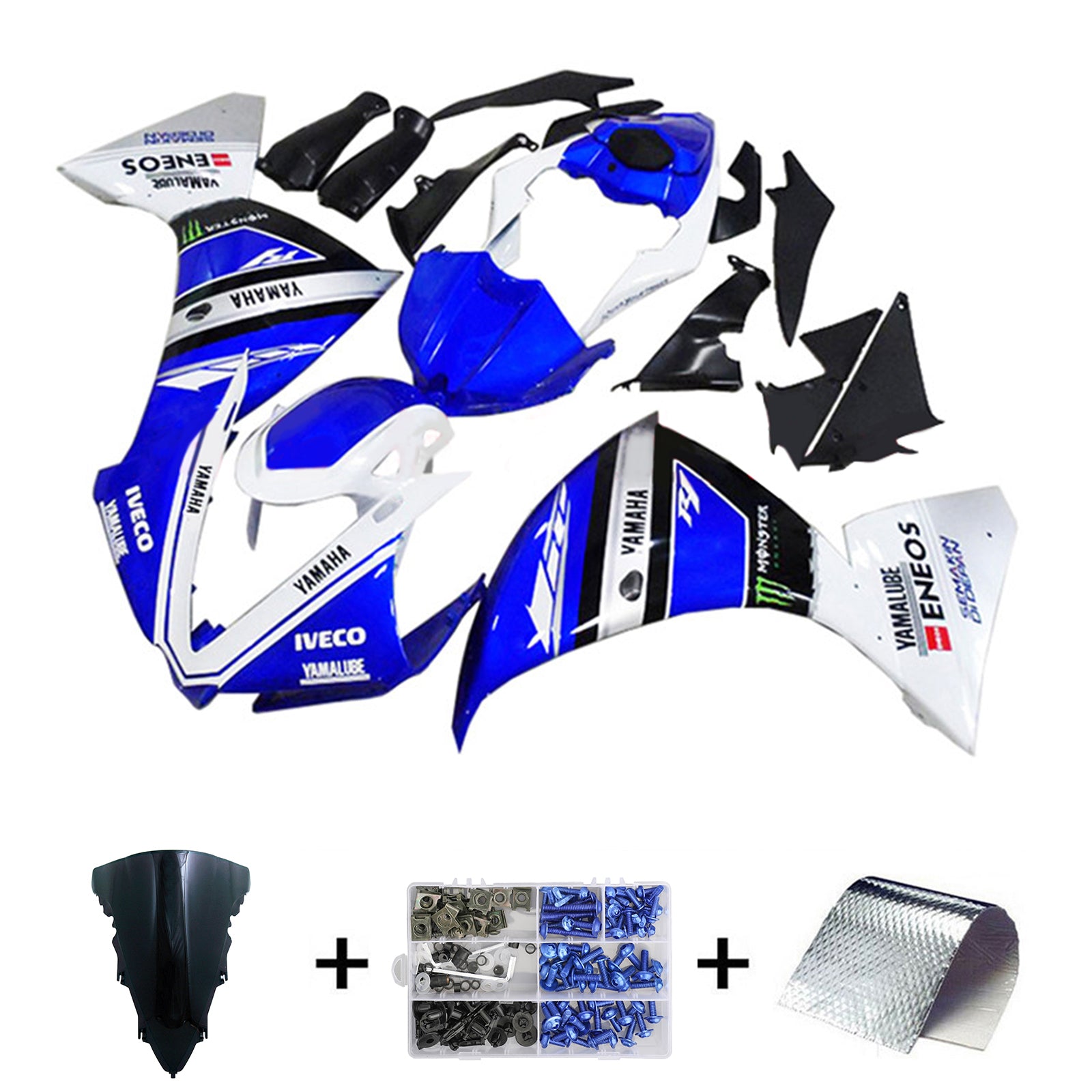 2012-2014 YAMAHA YZF-R1 injektionsmässa kit karosseriplast ABS