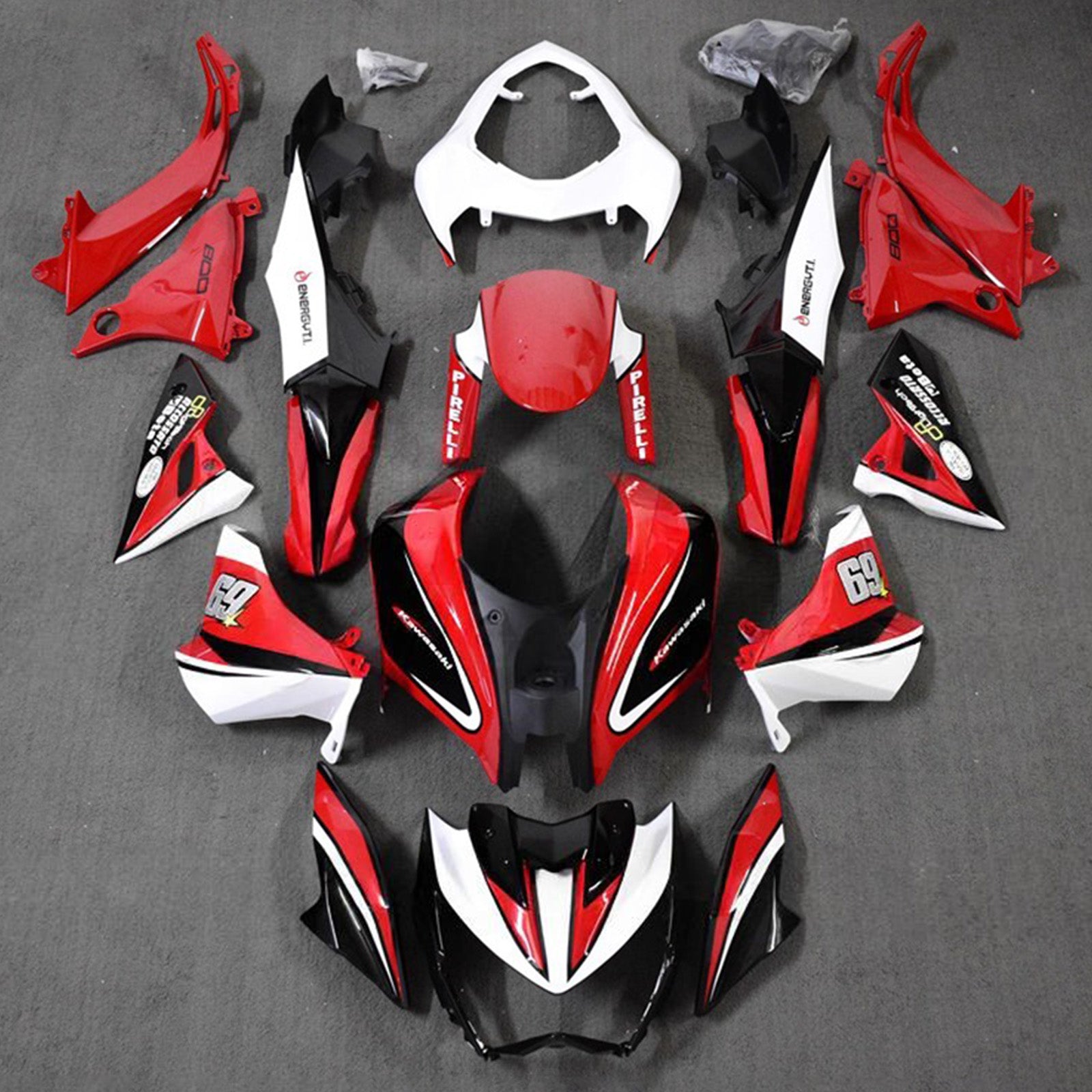 Kit carena iniezione carrozzeria in plastica ABS adatta per Kawasaki Z800 2013-2018