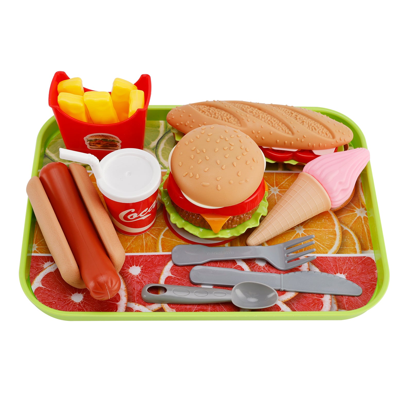 Sorvete de hamburger brincar com comida fingir brinquedos de cozinha conjunto infantil conjunto de brinquedos para criança