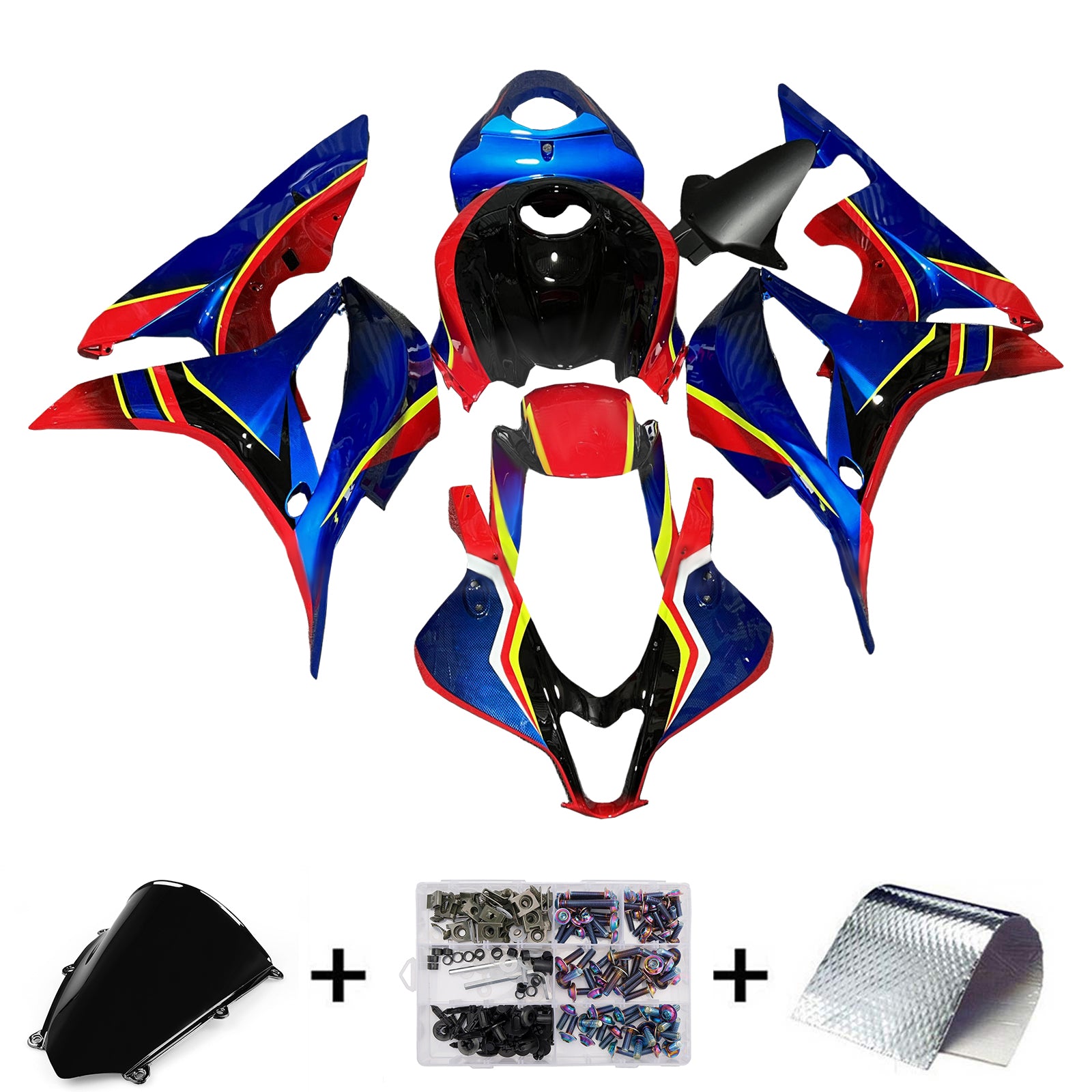 Injektionsmässa Kit Bodywork Plastic ABS för Honda CBR600RR 2007-2008 F5