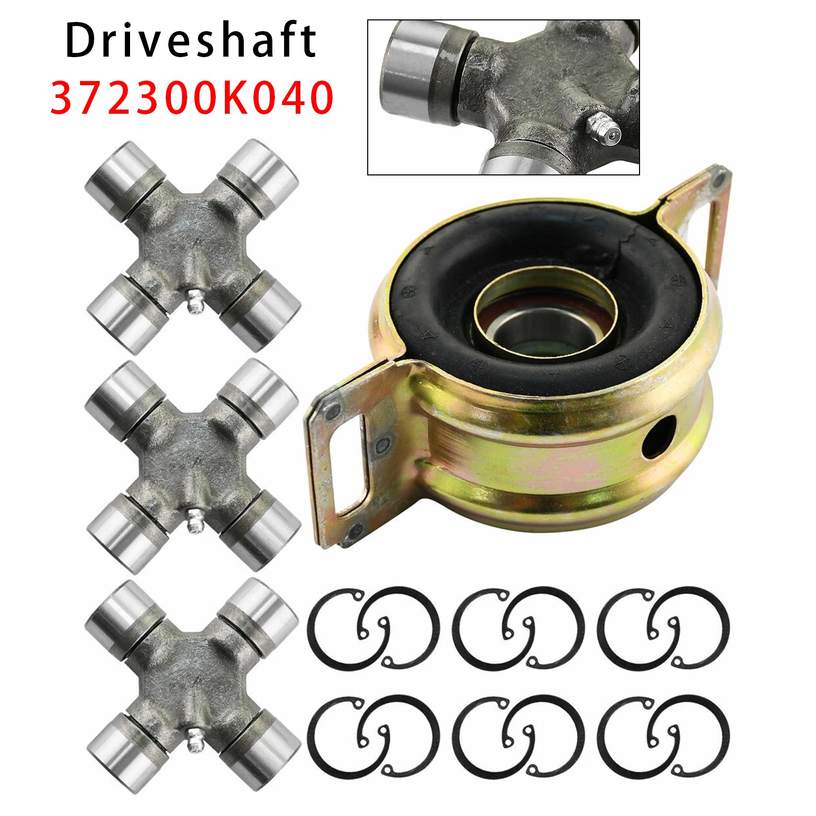 2005-2015 Toyota Tacoma Driveshaft Support Bearing & U-Joints 372300K040 5-213X