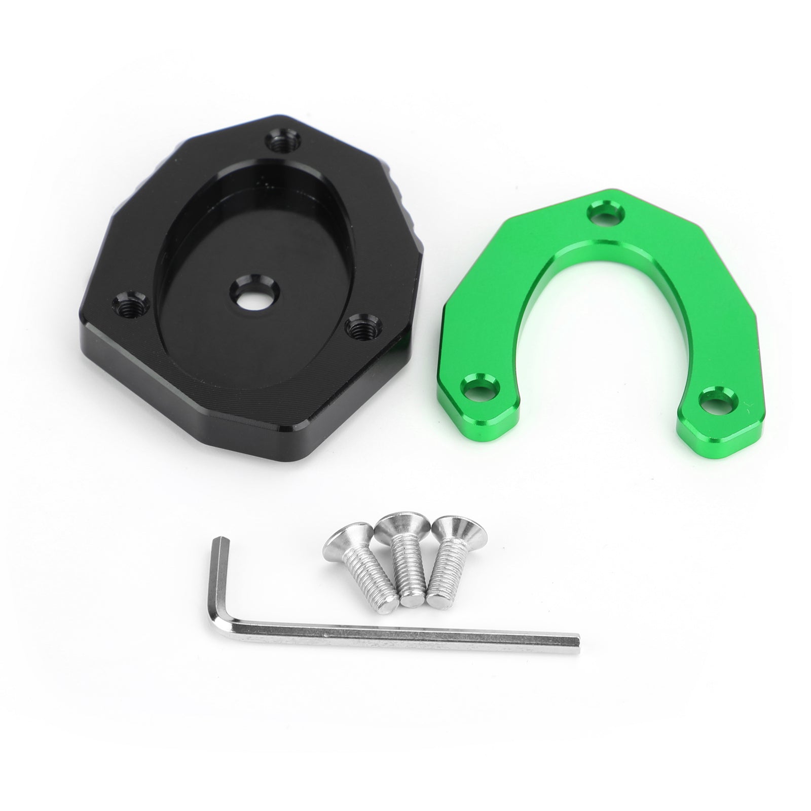 Kickstand Side Stand Plate Extension Pad for Kawasaki Z900 Z1000SX 17-19 Grønn