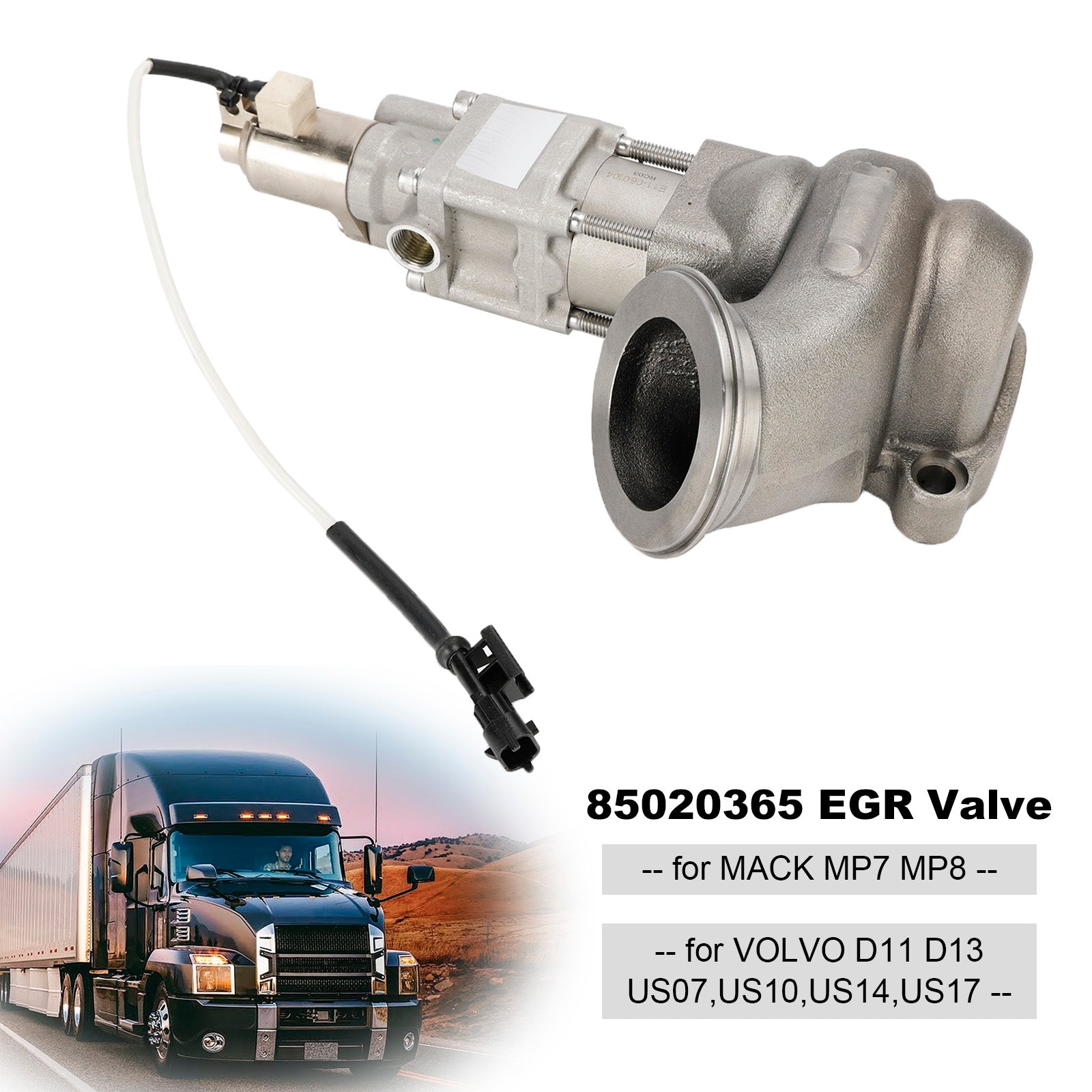 Vanne EGR US14 US17 85020365, pour MACK MP7 MP8 et VOLVO D11 D13 US07 US10