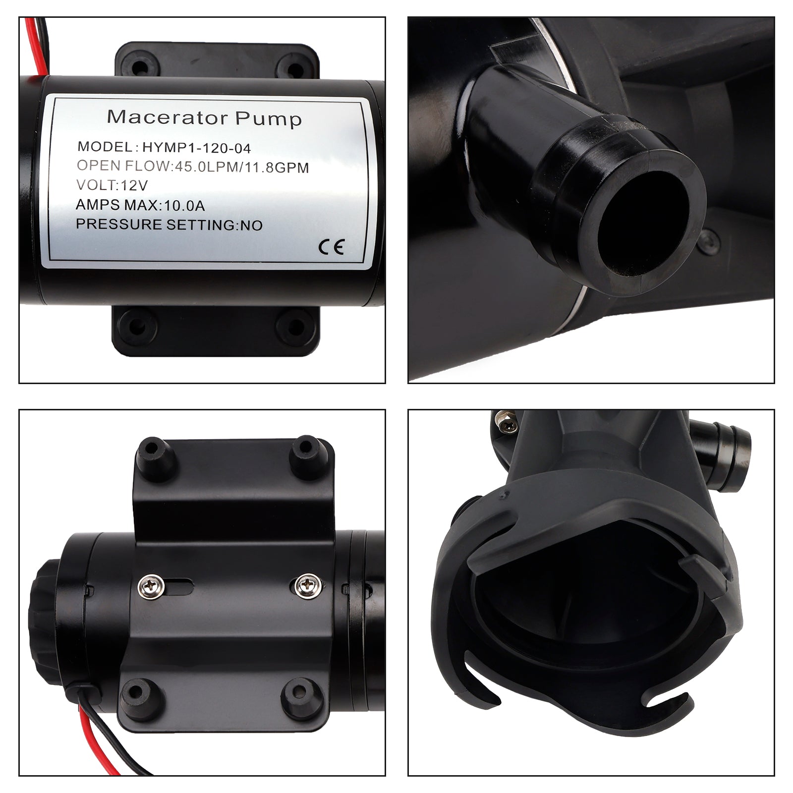 Draagbare versnijderafvalpomp 18555-000A voor camper RV 12V DC