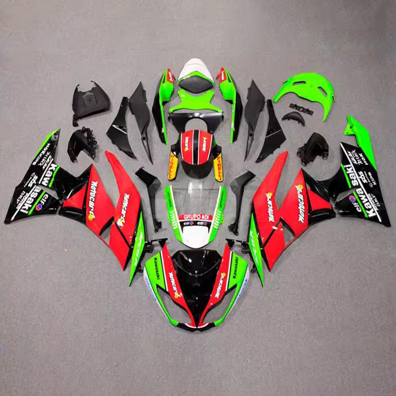 Kit carena iniezione carrozzeria in plastica ABS adatta per Kawasaki ZX6R 636 2009-2012