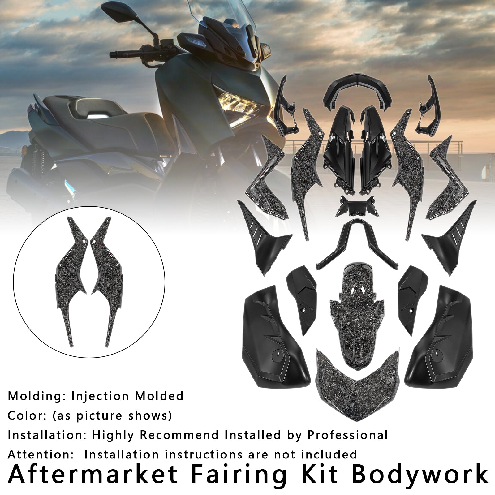 2023-2024 Yamaha X-Max 300 Xmax Injection Bodywork Fairring Kit