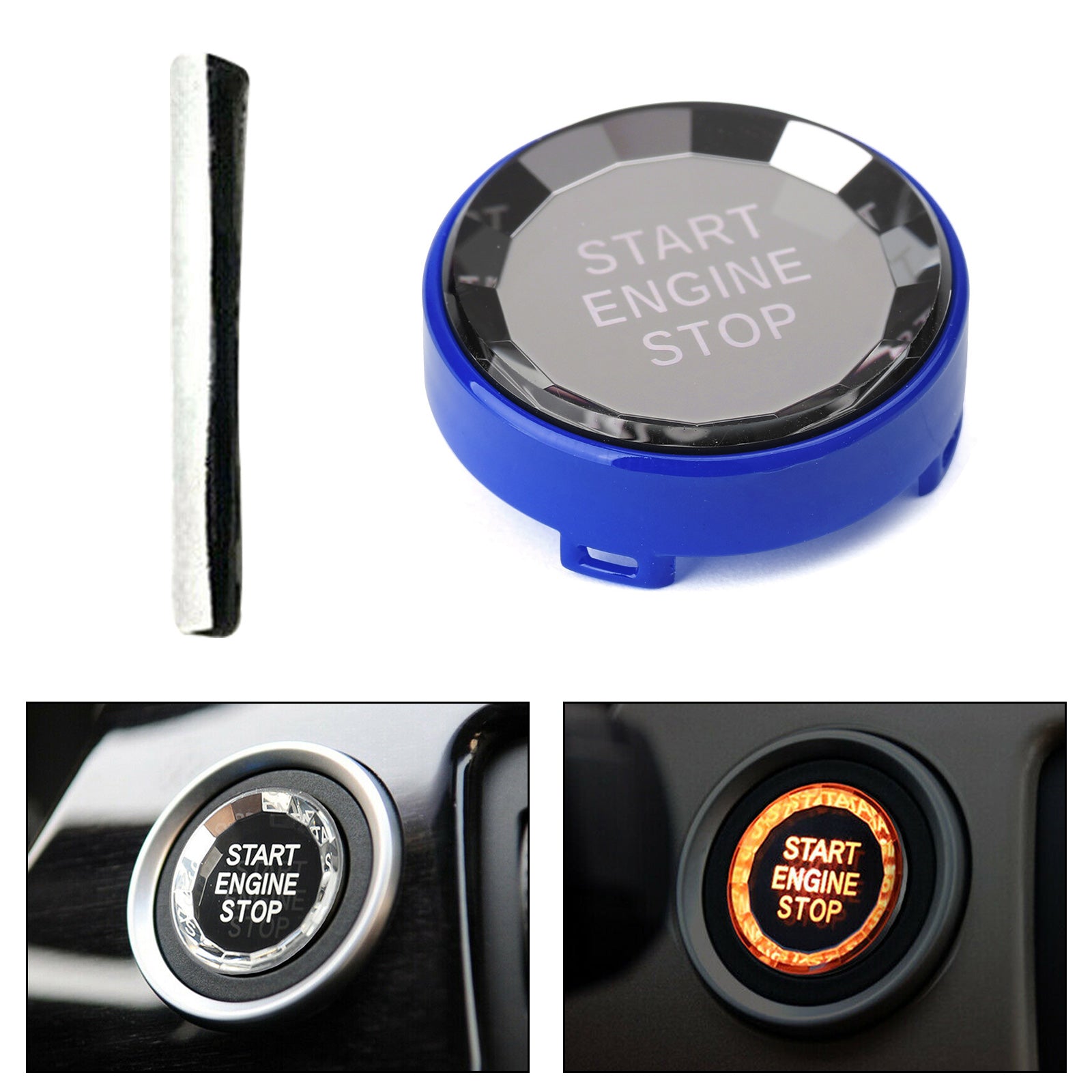 Start Stop Engine Button Crystal For BMW E Chassis E90 E92 E93 E81 E82 E60 E28
