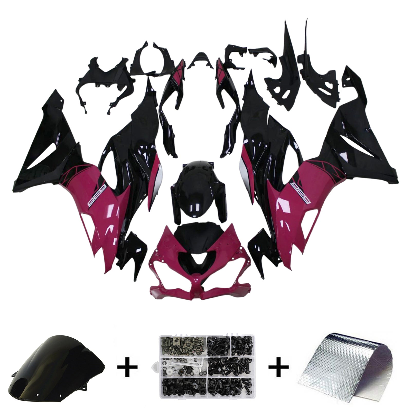 2019-2023 KAWASAKI ZX6R Injektion Fairing Kit Bodywork Plastic ABS