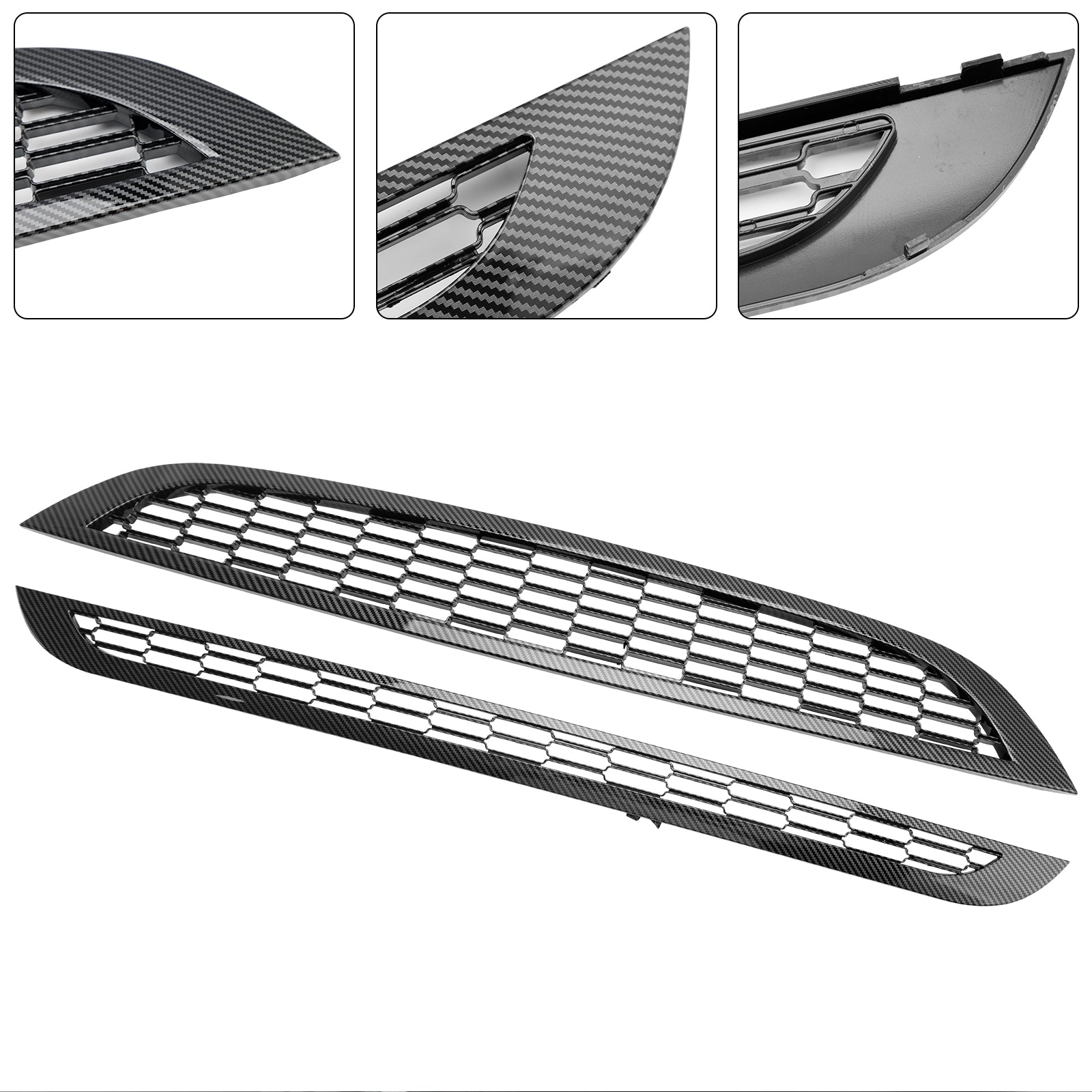 2002-2006 Mini Cooper R50 R52 R53 2PCS Honeycomb Mesh Front Grille Grill