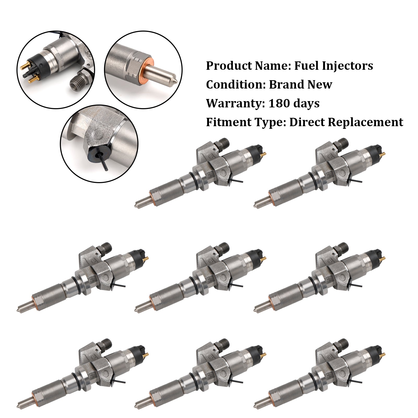 Injecteurs de carburant 0445120008, 8 pièces, adaptés à Duramax, Chevy Silverado 2001 – 2004.5