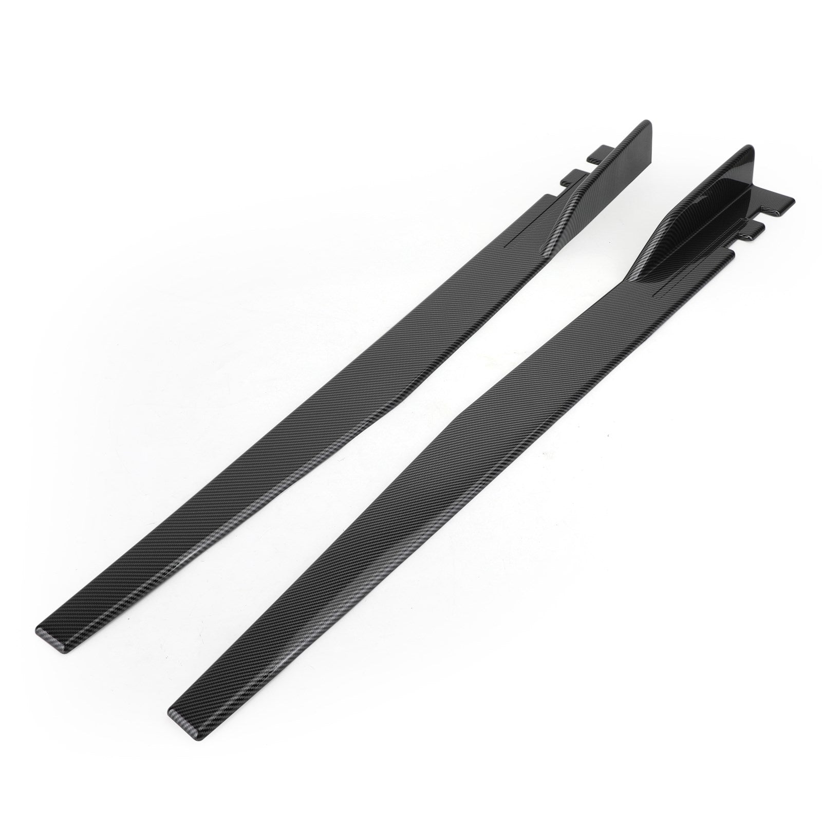 Par 120 cm bil kolfiber sidokjolar vippdelar diffusor winglet vingar