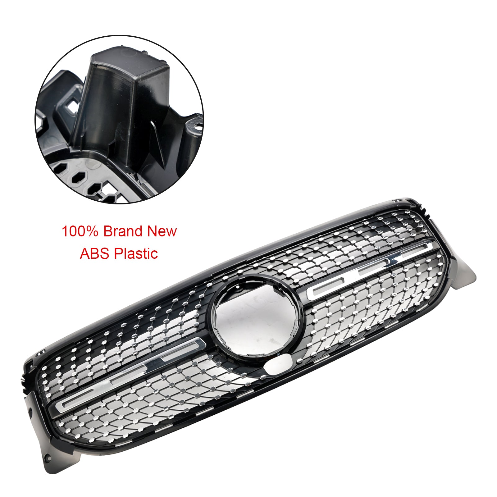Grille de calandre de pare-chocs avant en diamant pour Mercedes Benz GLB X247 2020-2023