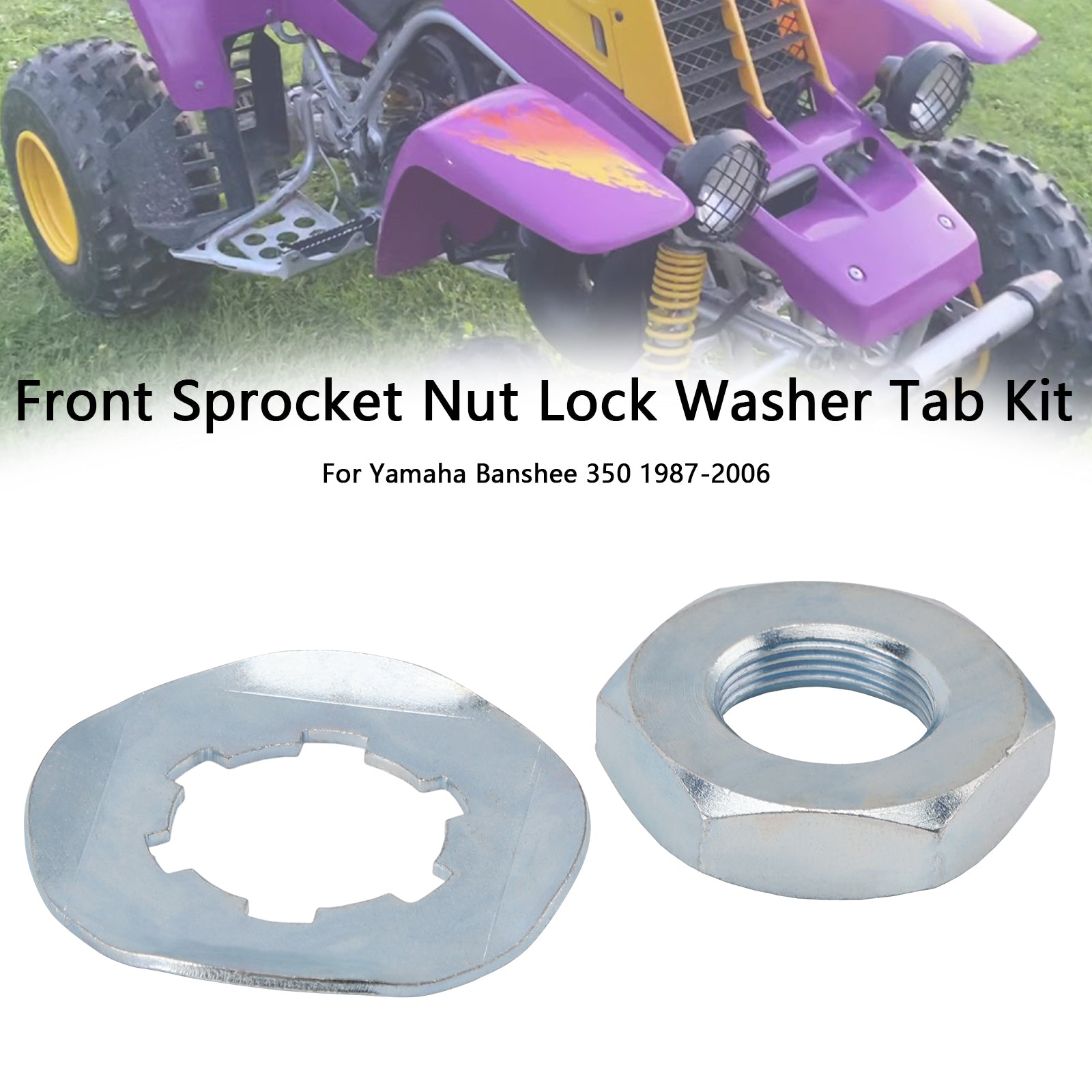 1987-2006 Yamaha Banshee 350 YFZ350 ketting voortandwielmoer borgring lipje